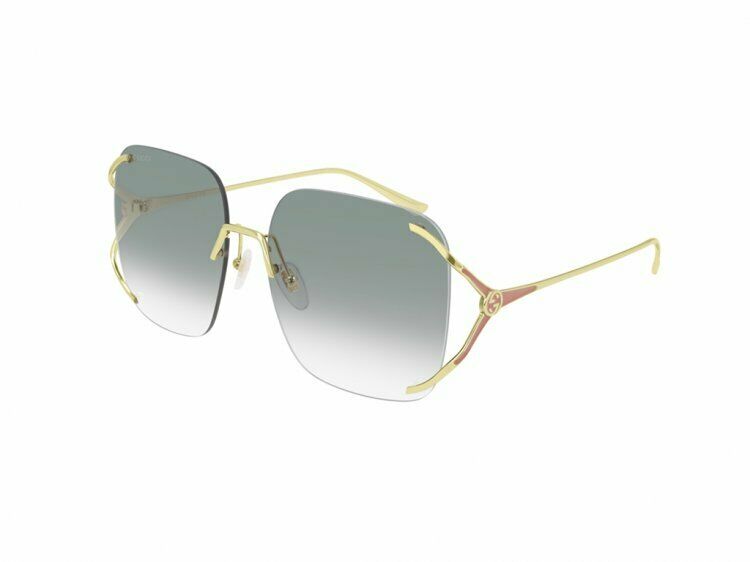 Gucci Gold / Green Gradient Women's 60mm Sunglasses GG0646S-004 60