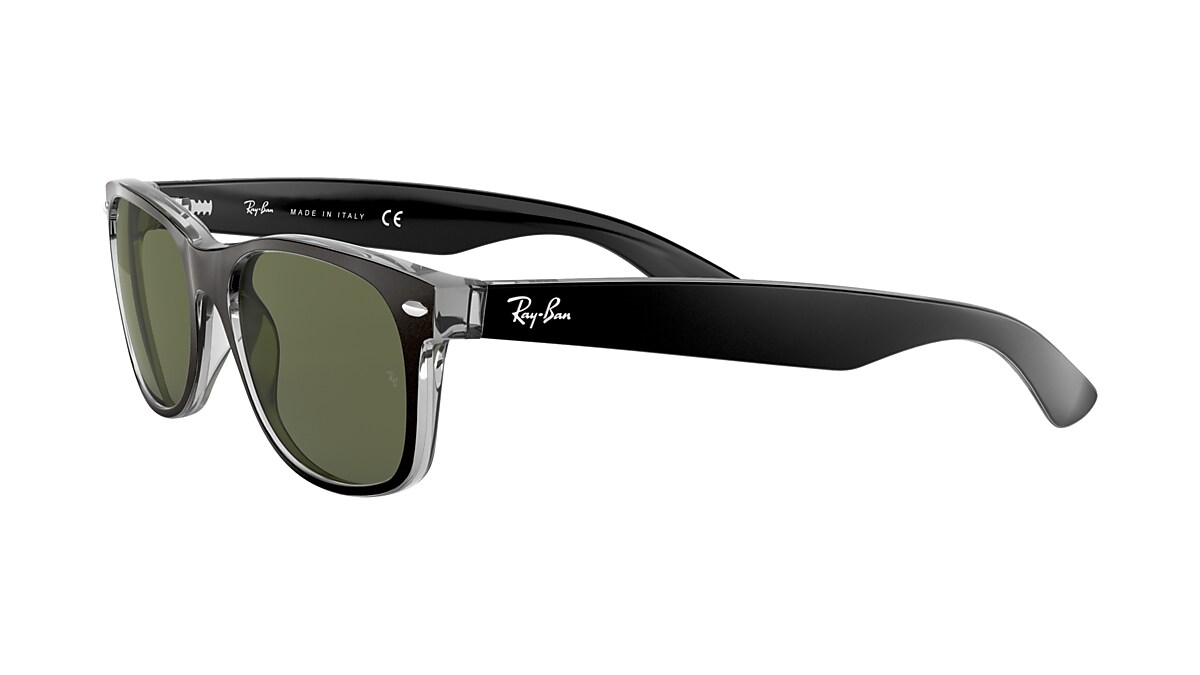 RayBan New Wayfarer Color Mix Black/Transparent G-15 55mm