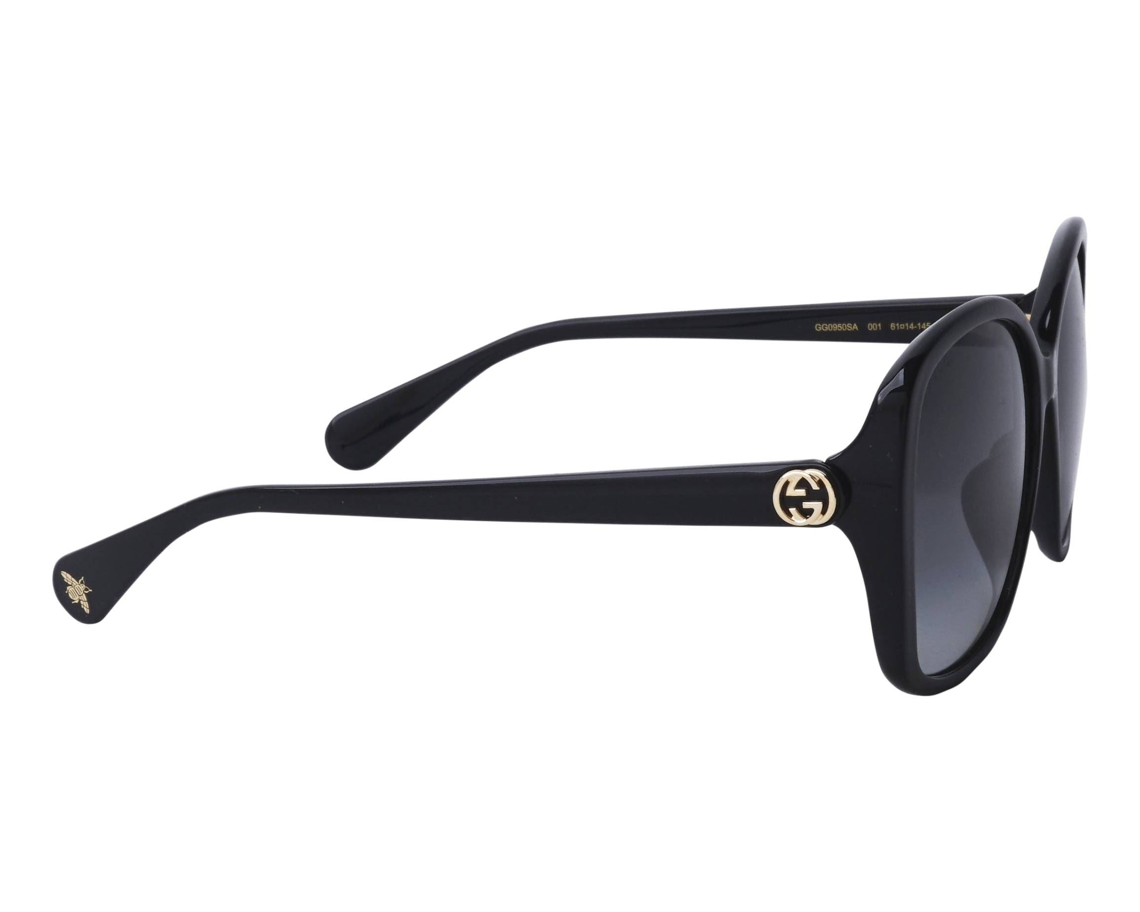 サングラス Gucci Sunglasses GG0950SA 001 Black Horn Asian Fit Gucci Black Butterfly 61 mm Women's Sunglasses GG0950SA 001