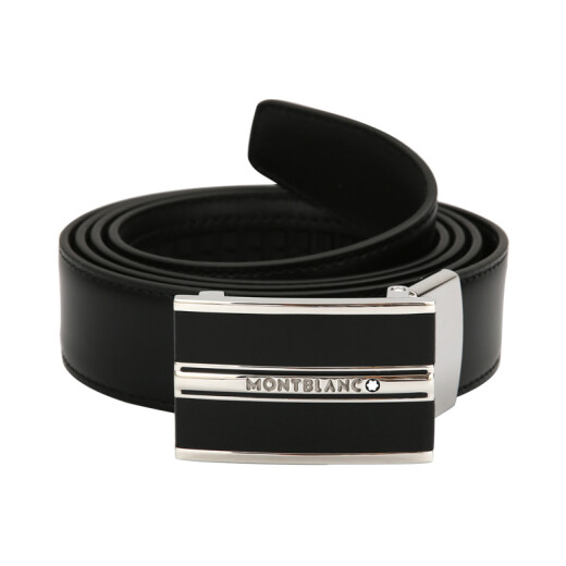 MONTBLANC ブラックレザーベルト30MM MB118421 Montblanc Classic Black 30 mm Smooth Leather Belt MB118421