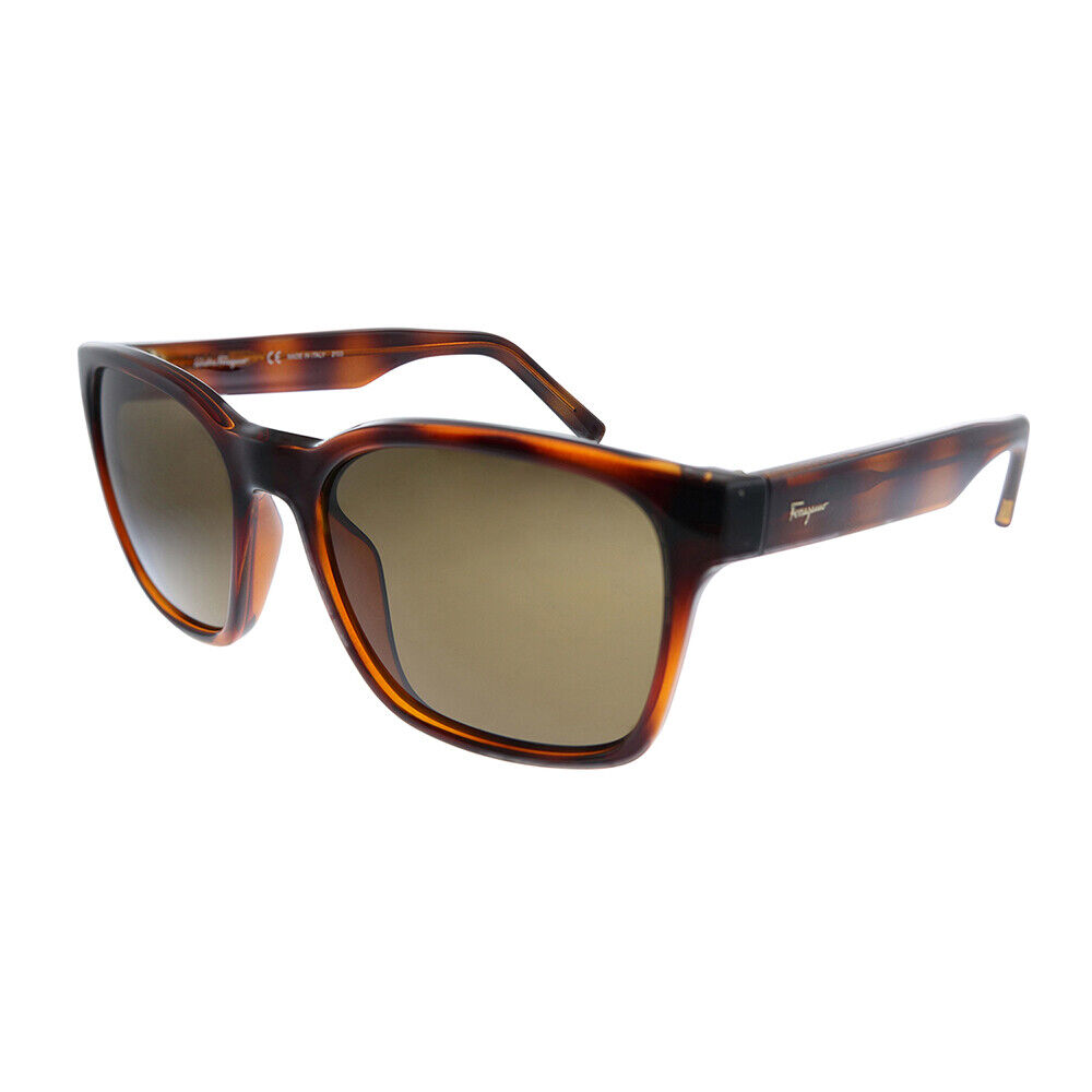 Salvatore Ferragamo Tortoise Square 55 mm Sunglasses SF959S  display picture 2