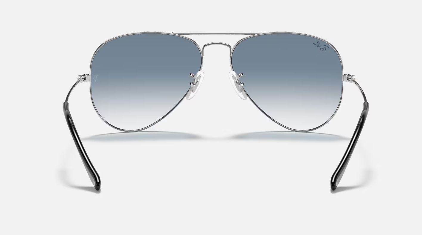 Ray-Ban Aviator Silver/Light Blue Gradient 62 mm Sunglasses RB3025