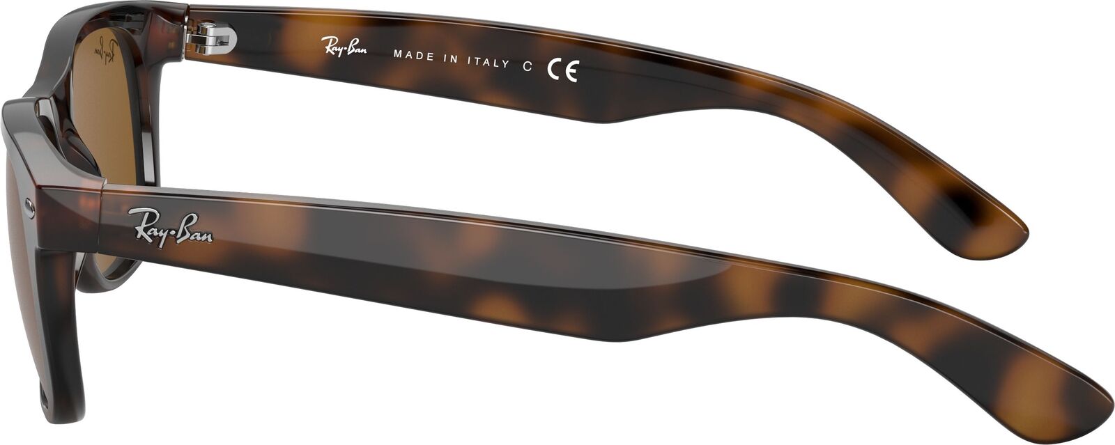 Ray-Ban New Wayfarer Polished Havana 58mm B-15 Brown Sunglasses