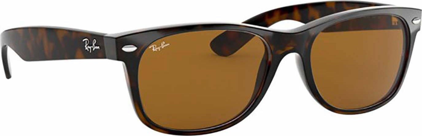 Ray-Ban New Wayfarer Polished Havana 55mm B-15 Brown Sunglasses