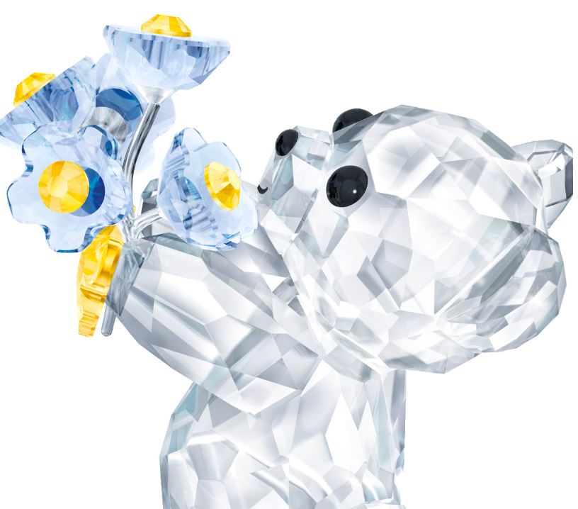 Swarovski Kris Bear Forget-me-not Figurine Designer Stefanie