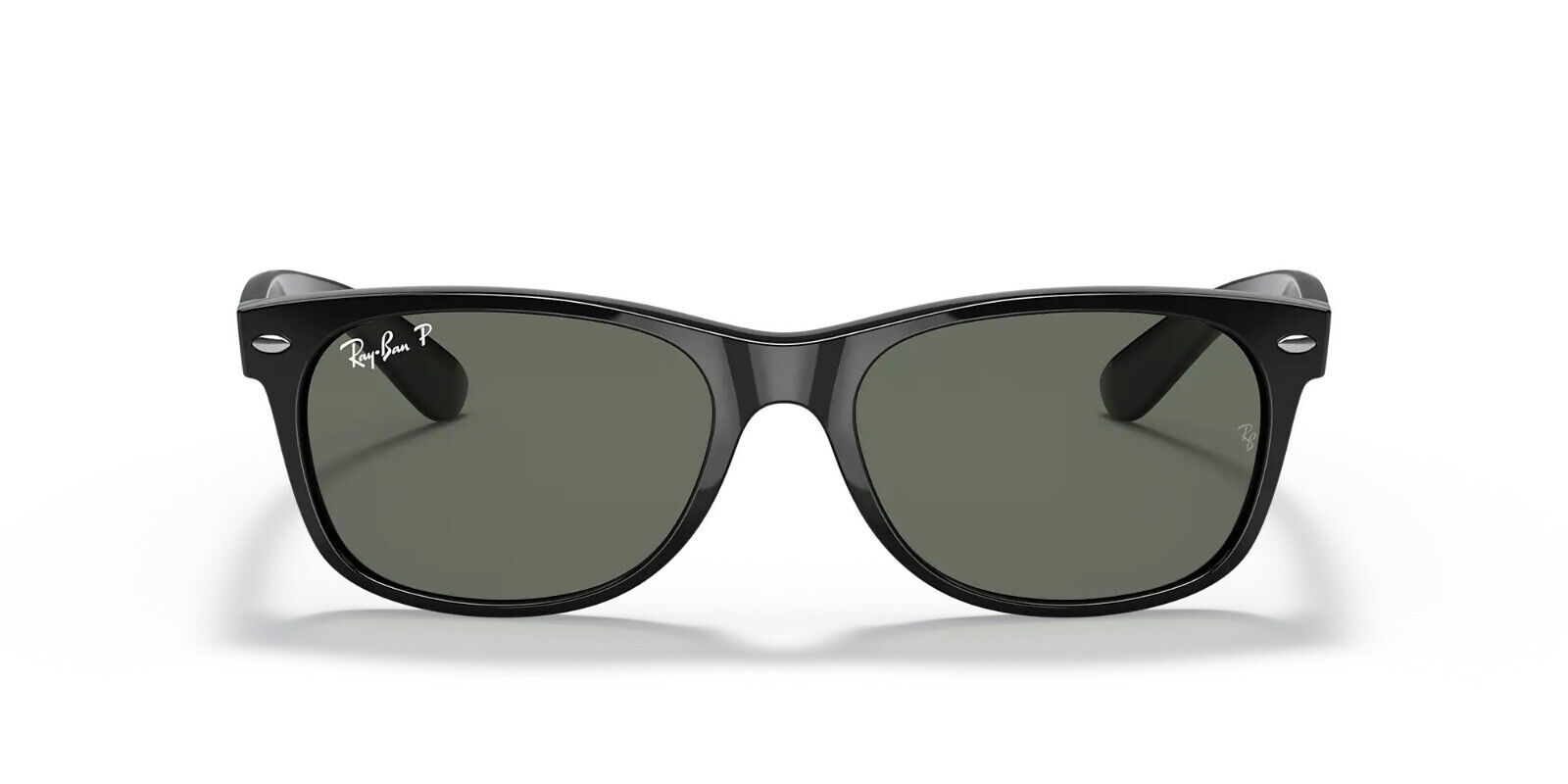 Ray-Ban New Wayfarer Classic Polished Black/Green Polarized 55 mm
