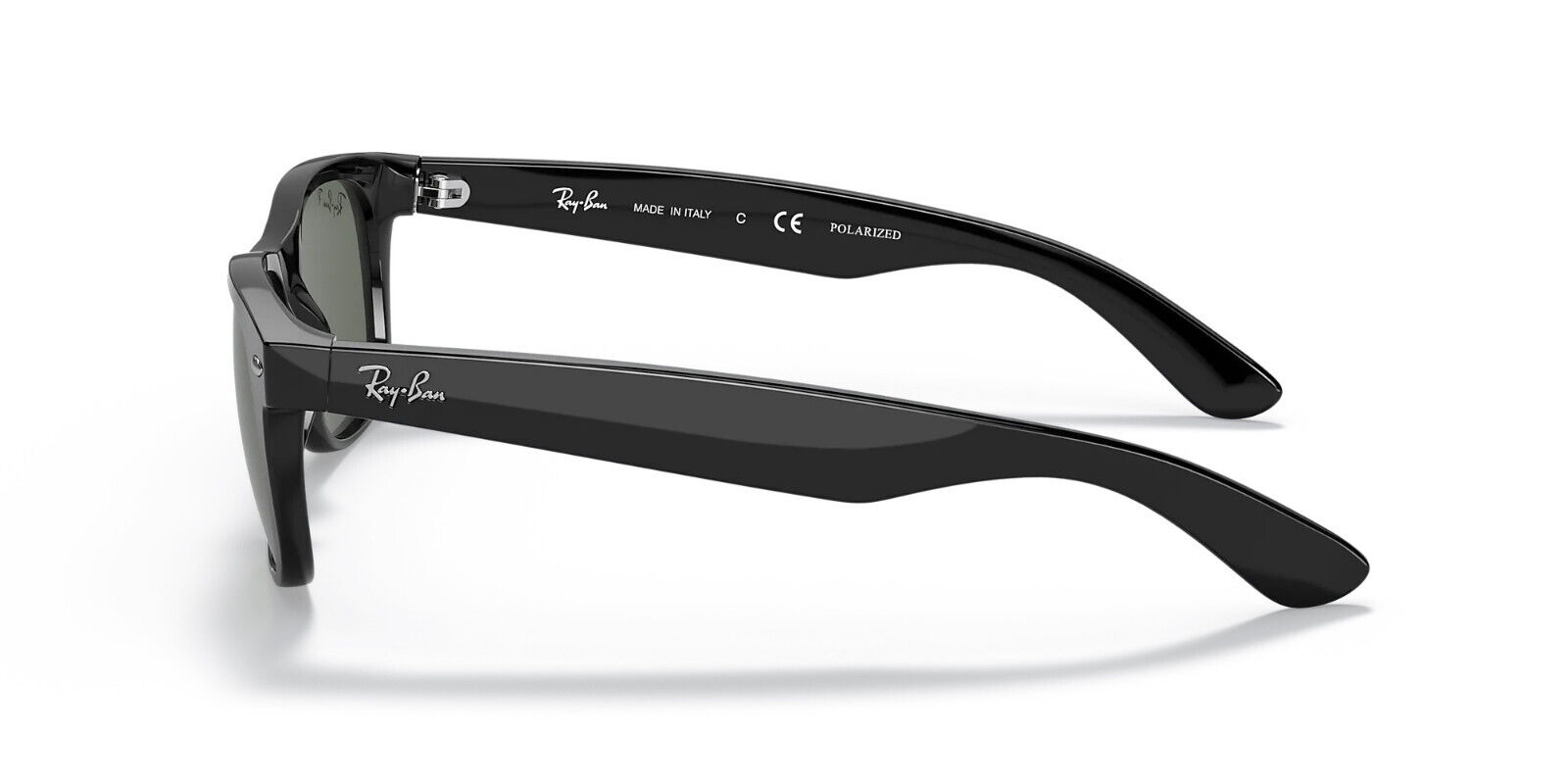 Ray-Ban New Wayfarer Classic Polished Black/Green Polarized 55 mm
