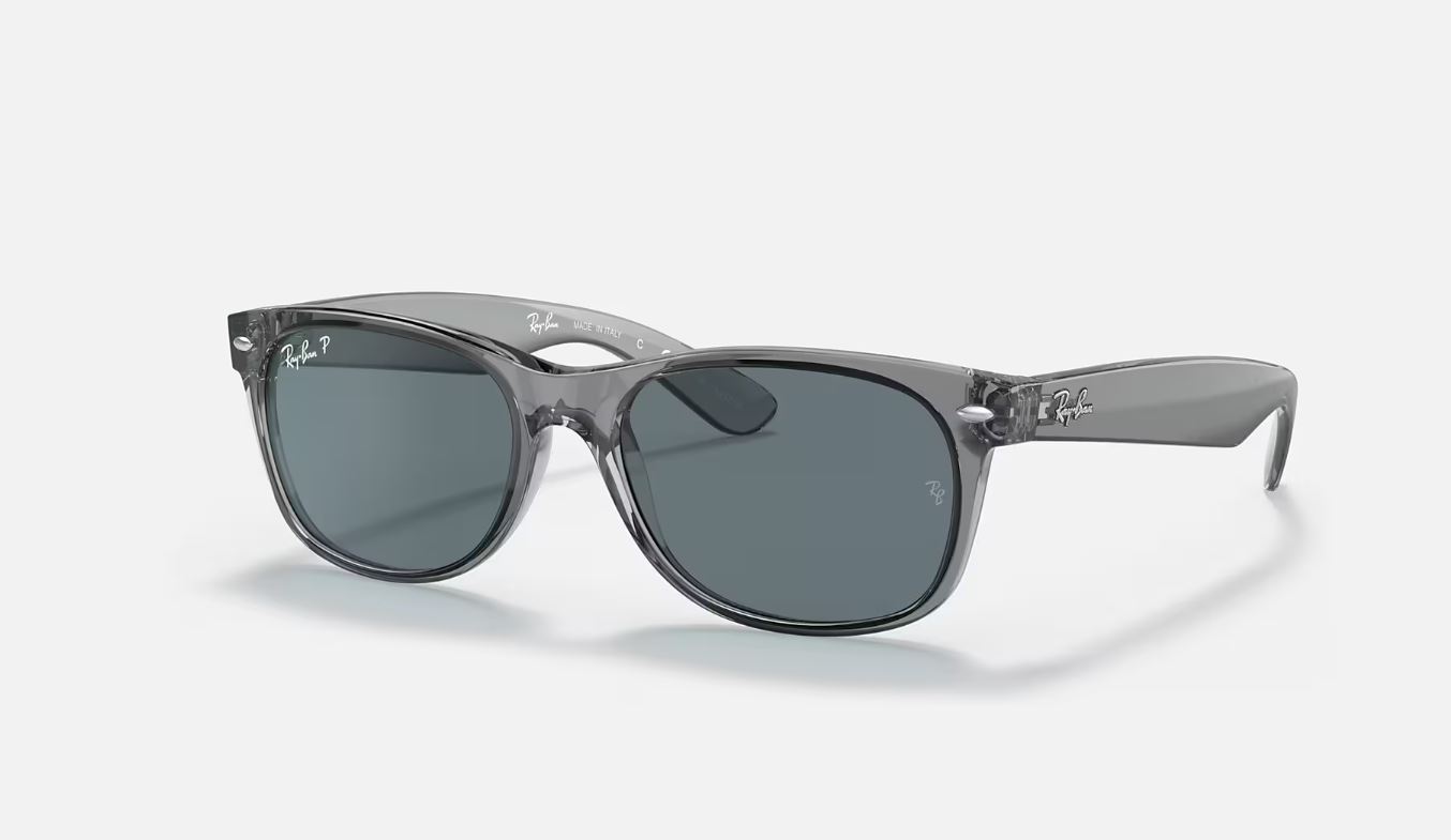【新品未開封】Ray-Ban  Wayfarer RayBan New Wayfarer Classic Transparent Grey/Dark Blue Polarized