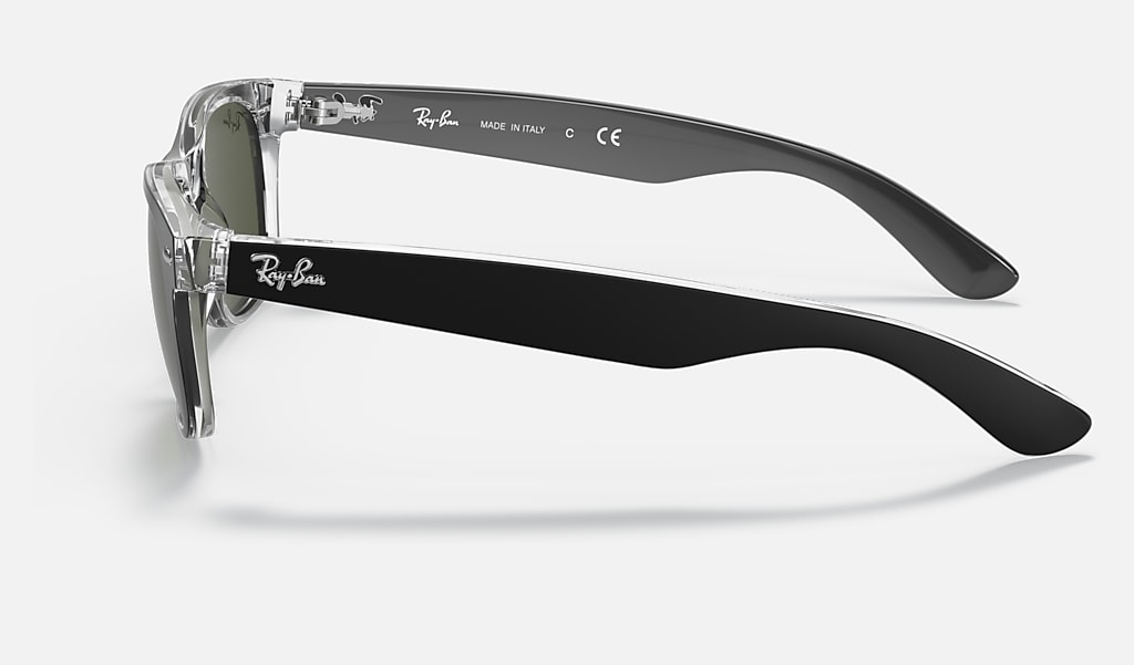 RayBan New Wayfarer Color Mix Black/Transparent G-15 58mm