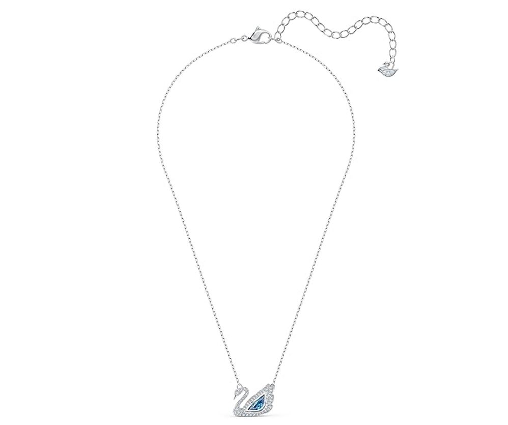 Swarovski Swan Necklace Swan, Blue, Rhodium Plated 5533397 | eBay