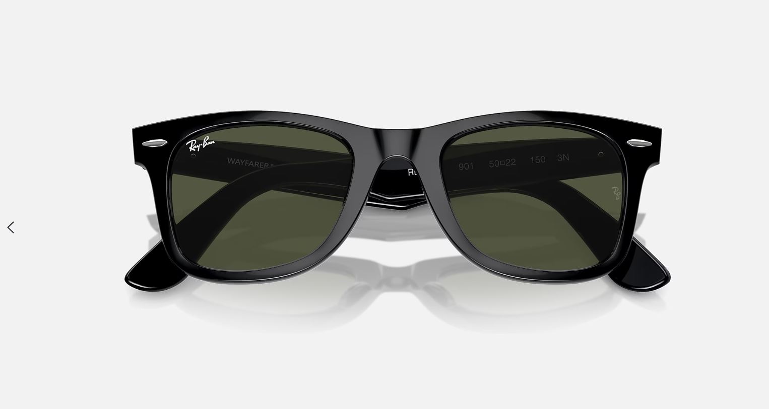 Ray-Ban Original Wayfarer Classic Black/G-15 Green 50mm Sunglasses