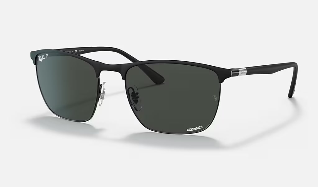 Ray-Ban RB3686 Chromance Matte Black / Dark Grey Polarized 57 mm