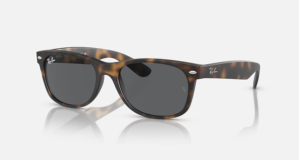RAY-BAN NEW WAYFARER MATTE HAVANA/DARK GREY 55 mm SUNGLASSES