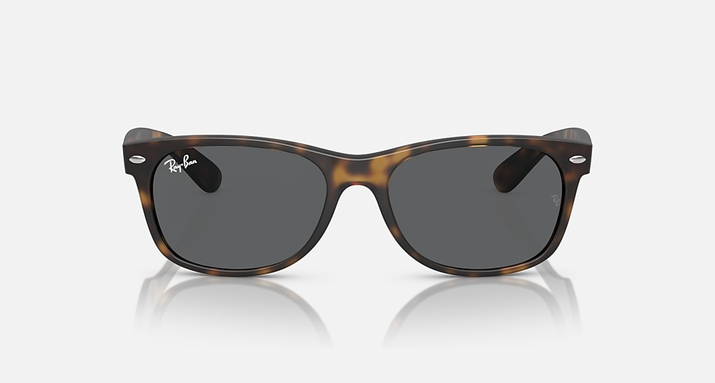 RAY-BAN NEW WAYFARER MATTE HAVANA/DARK GREY 55 mm SUNGLASSES