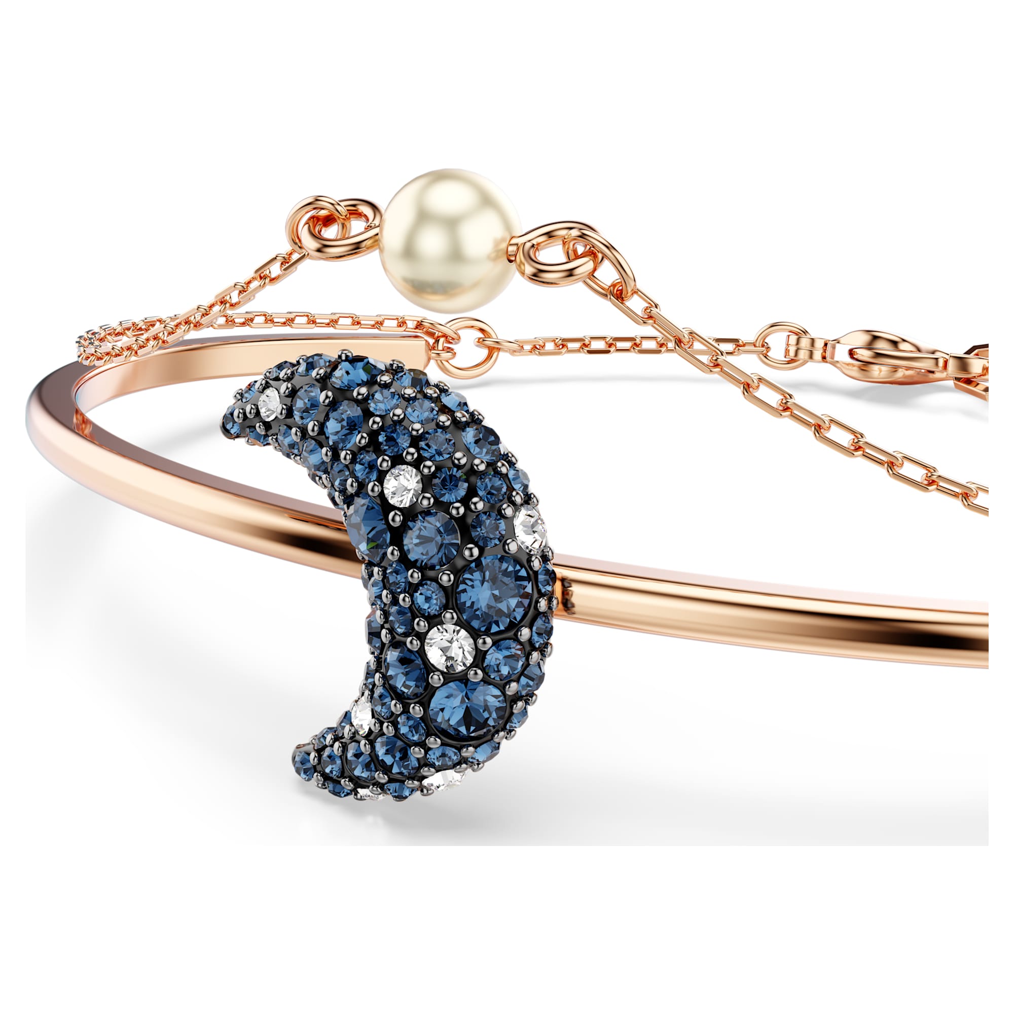 Swarovski Sublima Bangle Moon Multicolored, Rose Gold-tone