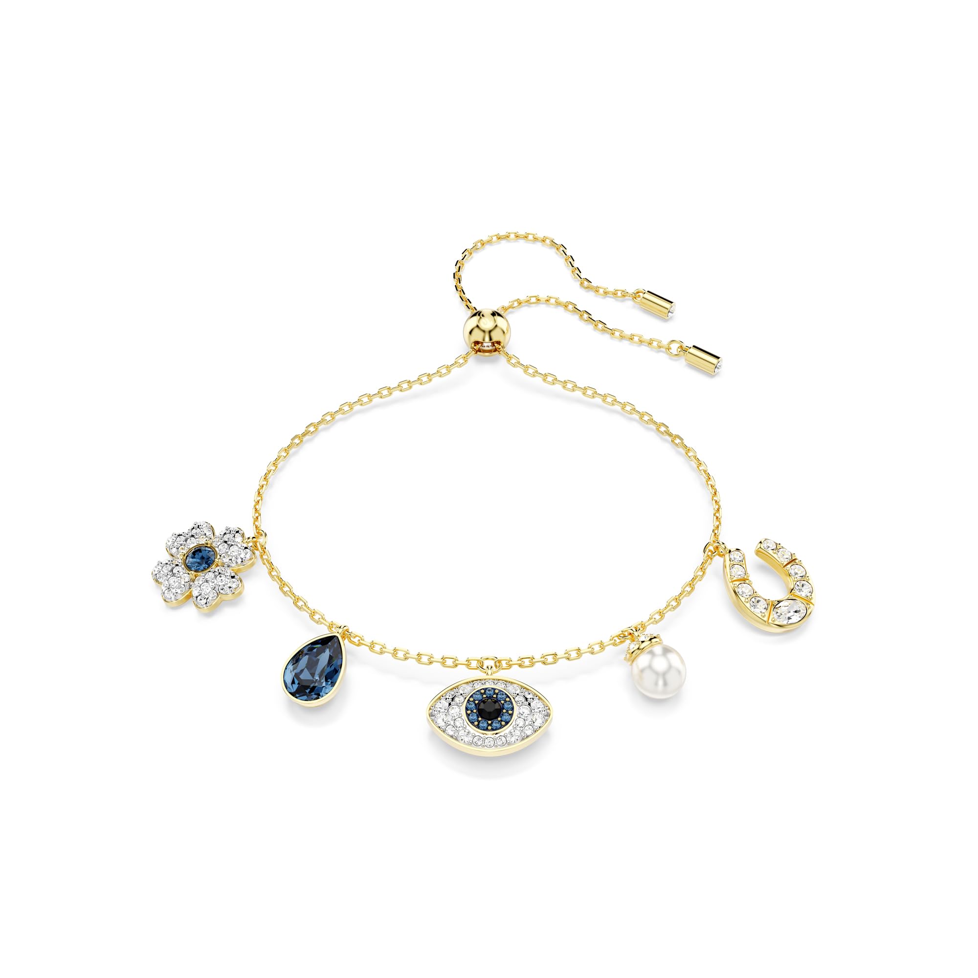 SWAROVSKI ブレスレット クローバー ブルー Swarovski Symbolica Bracelet Crystal Pearl, Clover, Evil Eye and