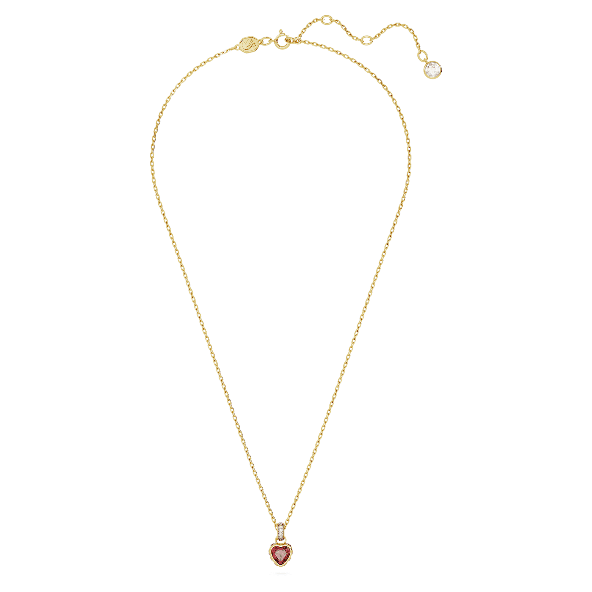 Swarovski Chroma Pendant Necklace Heart, Red, Gold-Tone Plated