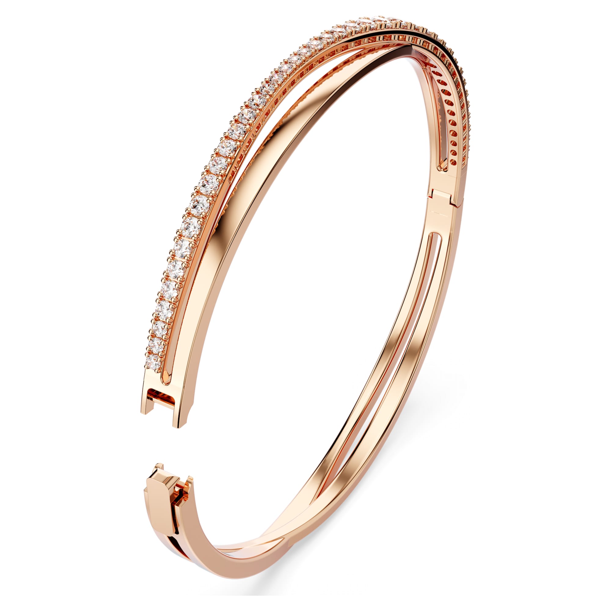 Swarovski Hyperbola Bracelet White, Rose Gold-Tone Plated