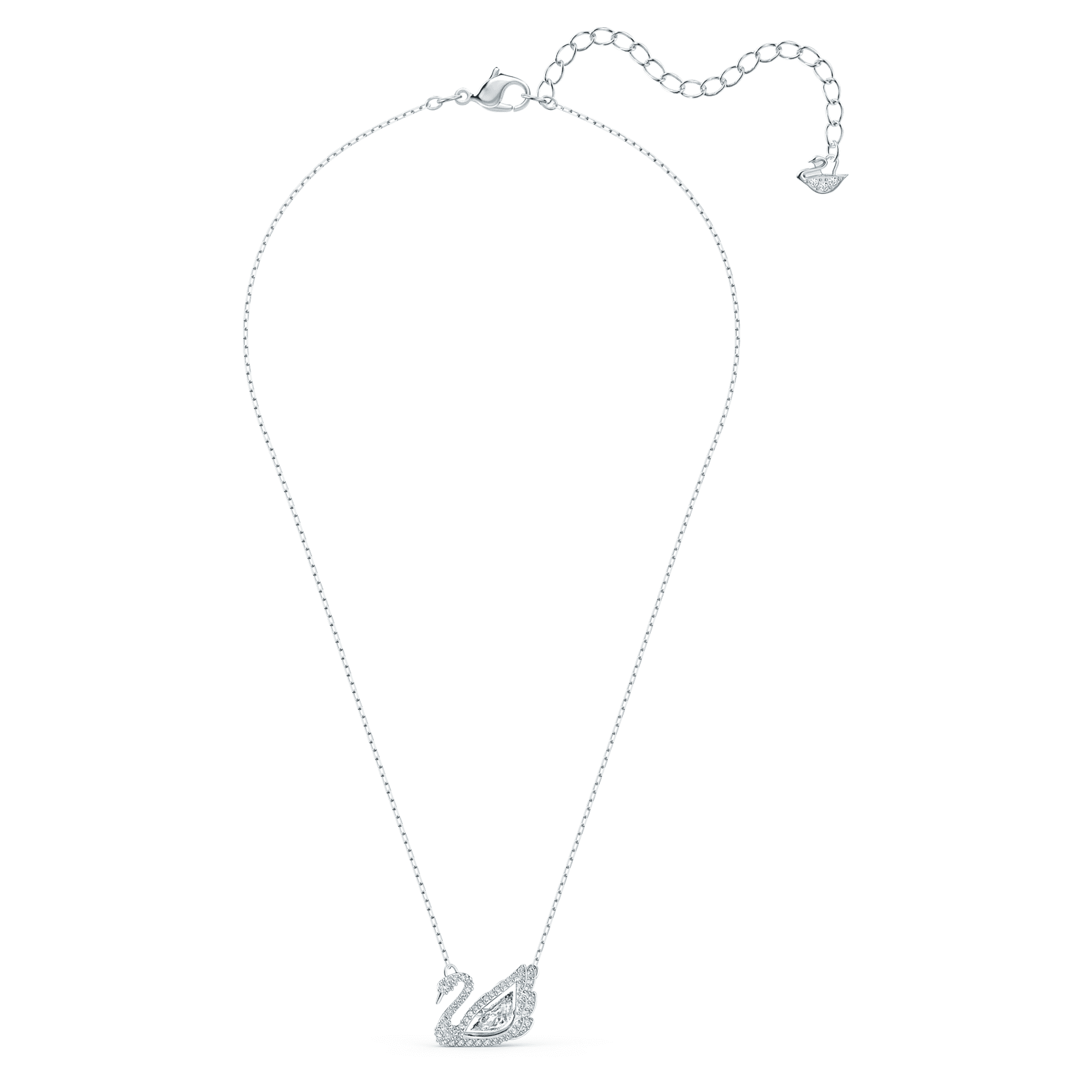 Swarovski Swan Necklace Swan, White, Rhodium Plated 5514421 | eBay
