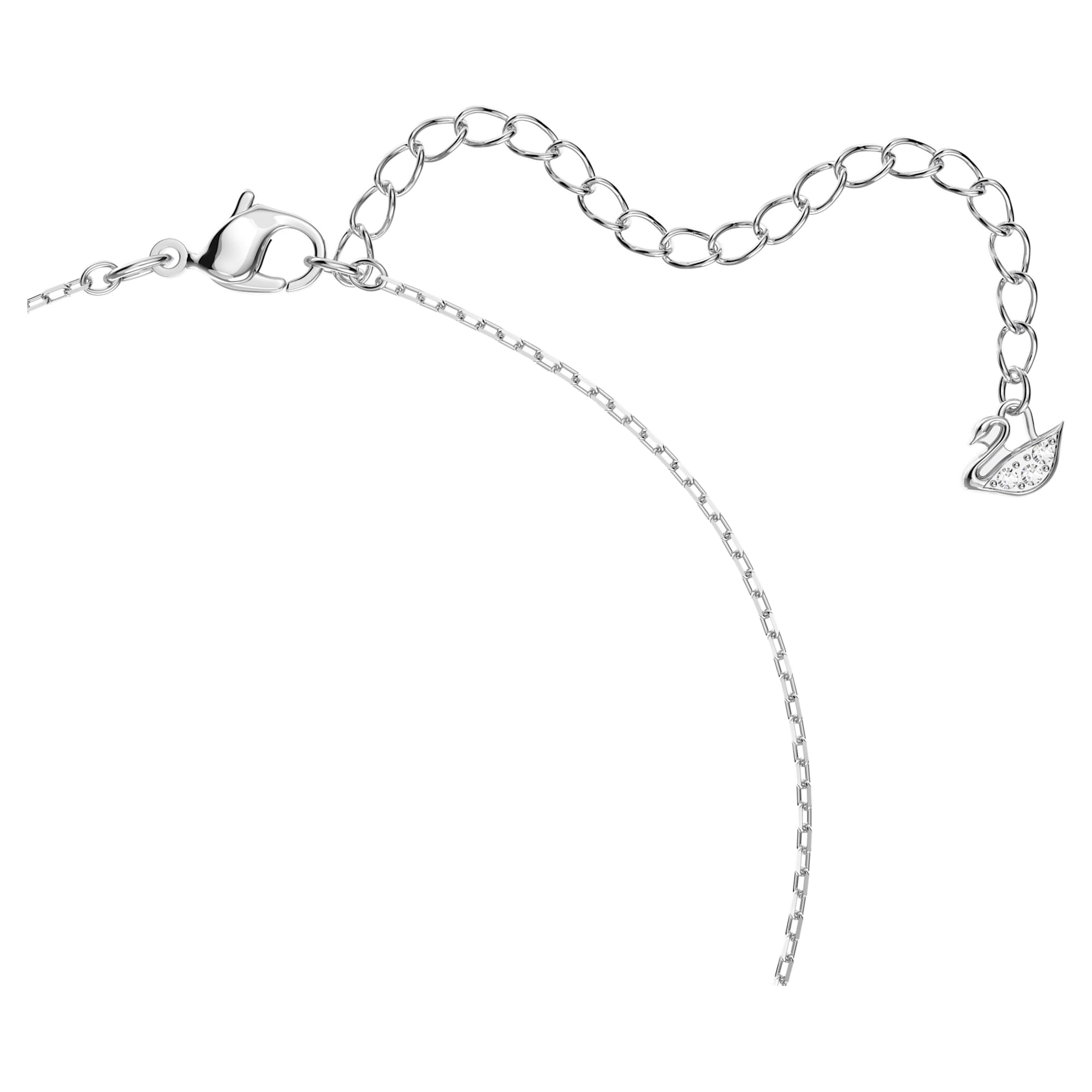 Swarovski Swan Necklace Swan, White, Rhodium Plated 5514421