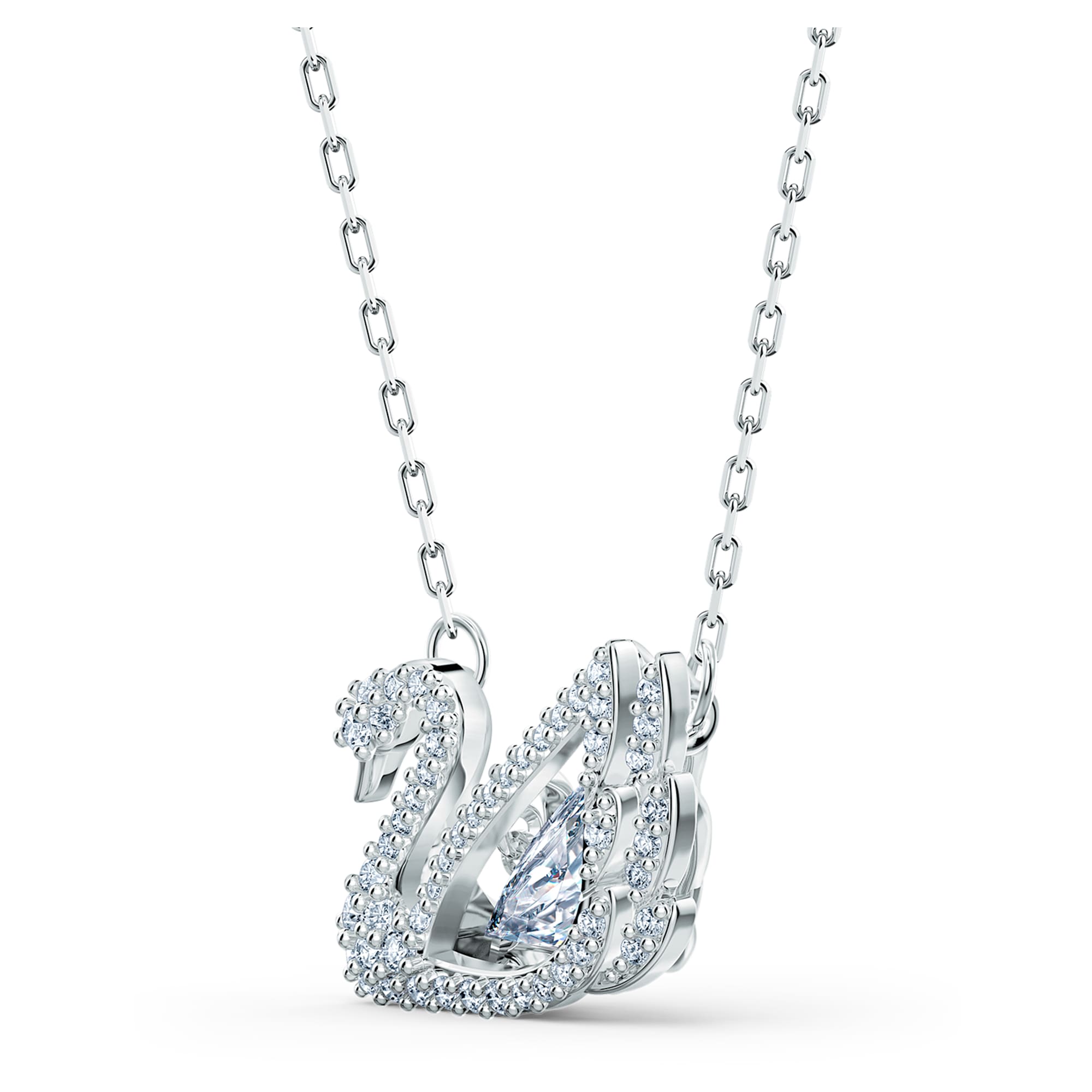 Swarovski Swan Necklace Swan, White, Rhodium Plated 5514421