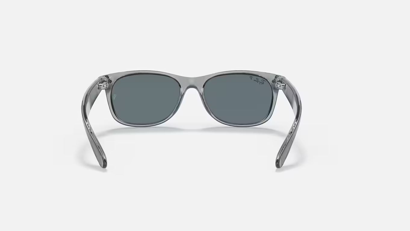 RayBan New Wayfarer Classic Transparent Grey/Dark Blue Polarized