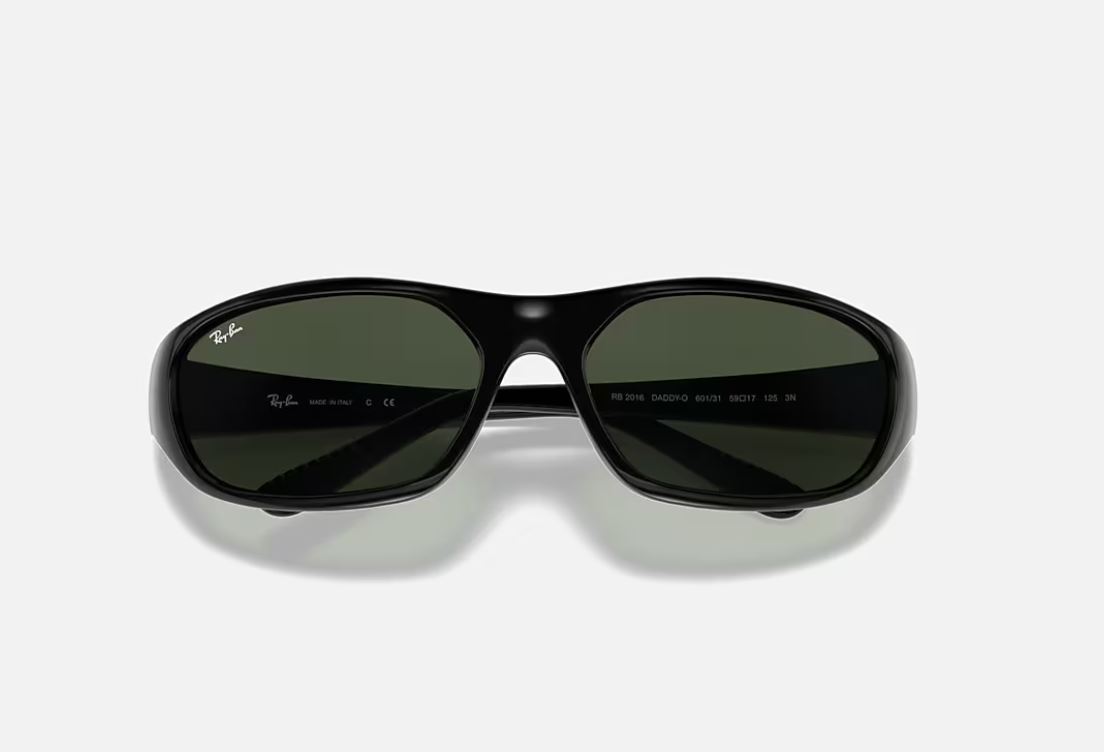 Ray-Ban Daddy-O Polished Black/G-15 Green 59 mm Sunglasses RB2016