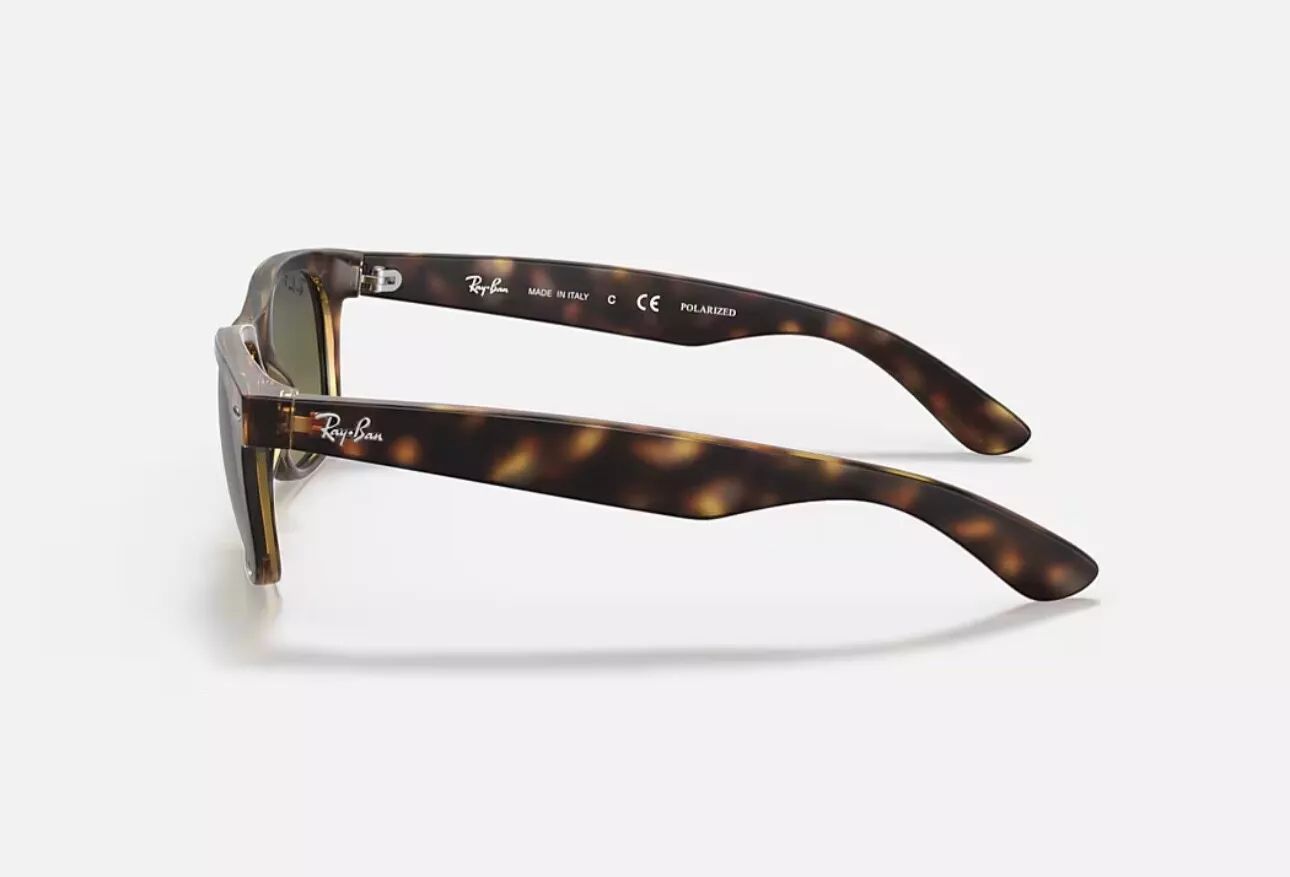 Ray-Ban New Wayfarer Classic Matte Havana Polarized Gradient 52 mm