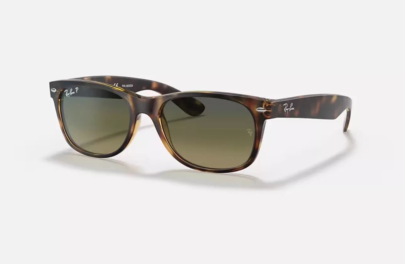 Ray-Ban New Wayfarer Classic Matte Havana Polarized Gradient 55 mm