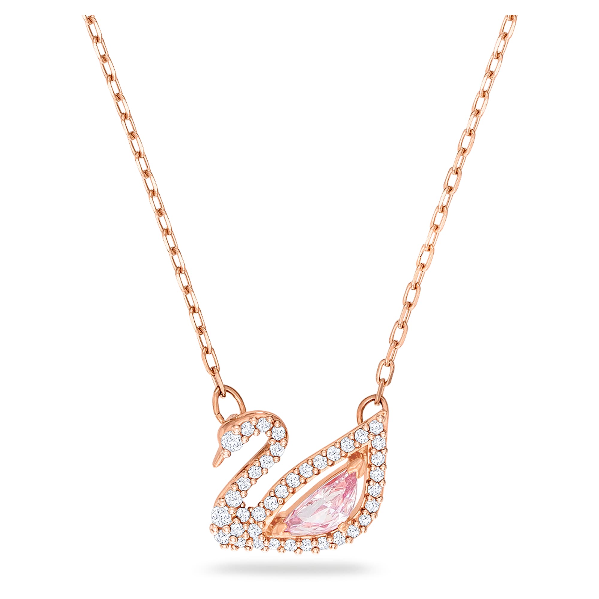 Swarovski Swan Necklace, Swan, Pink, Rose Gold-Tone Plated 5469989