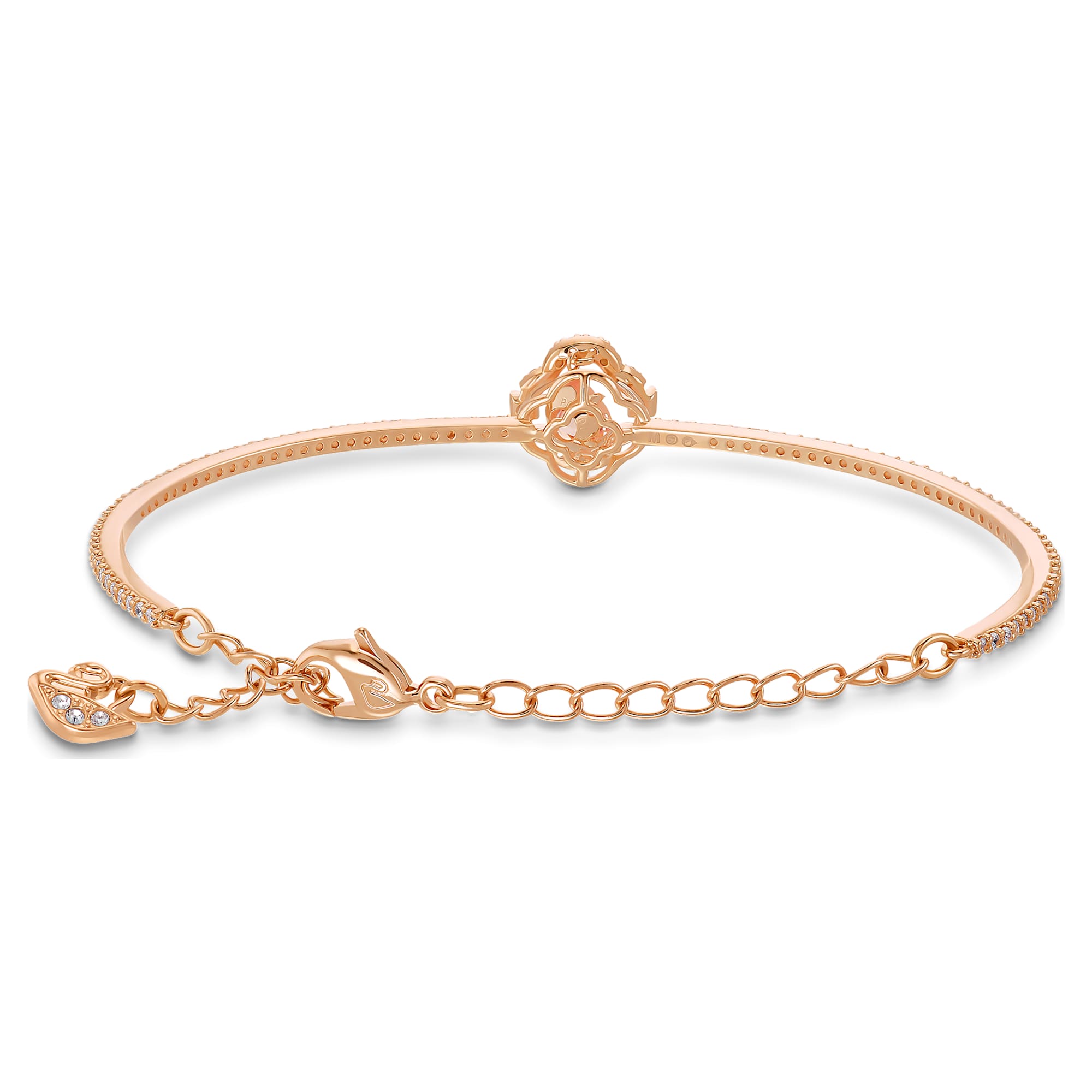 Swarovski Una Bangle Clover, Pink, Rose Gold-Tone Plated 5516476
