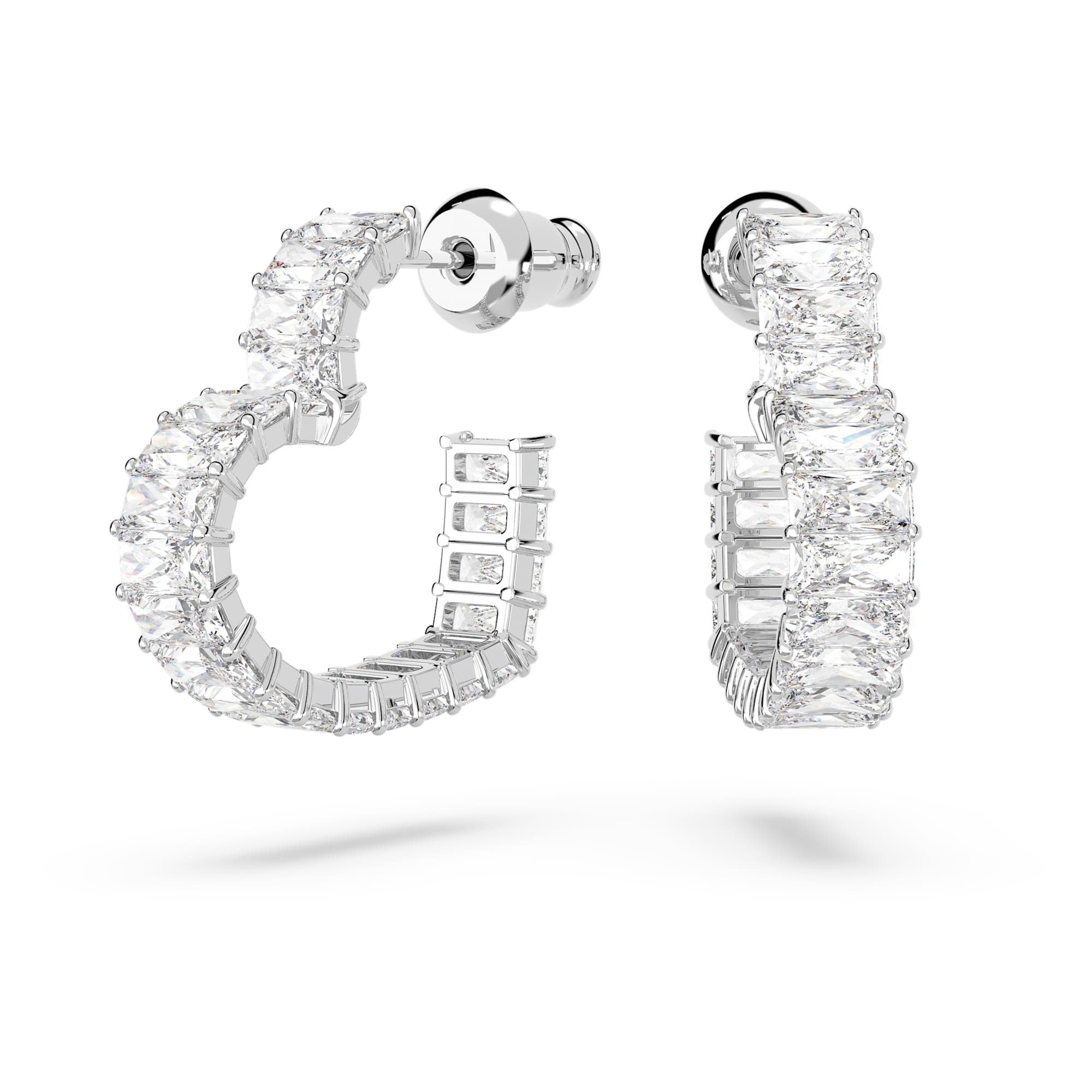 ピアス SWAROVSKI [Original product/shopping bag gift] Matrix heart NEW 100% Authentic SWAROVSKI Gold Heart Shaped Matrix hoop