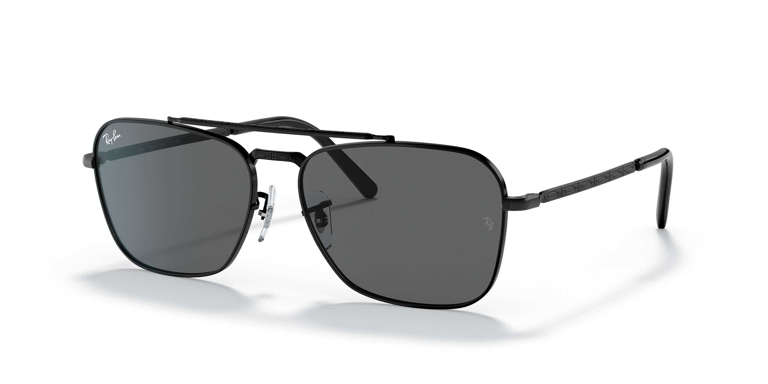 Buy Ray-Ban New Caravan Polished Black/Dark Grey 58mm Sunglasses