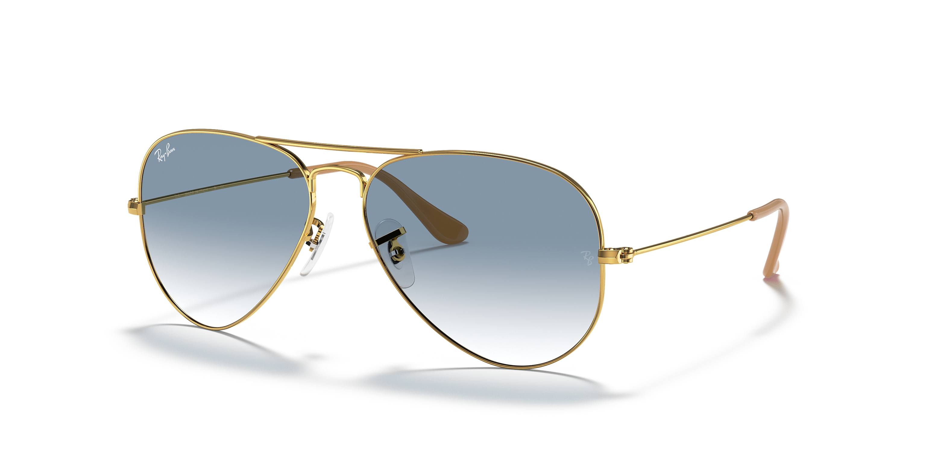 Ray-Ban Aviator Full Color Legend Sunglasses RB3025JM Light Blue Lens Gold Frame Ray-Ban RB3025JM Aviator Full Color Legend Aviator  main image 3