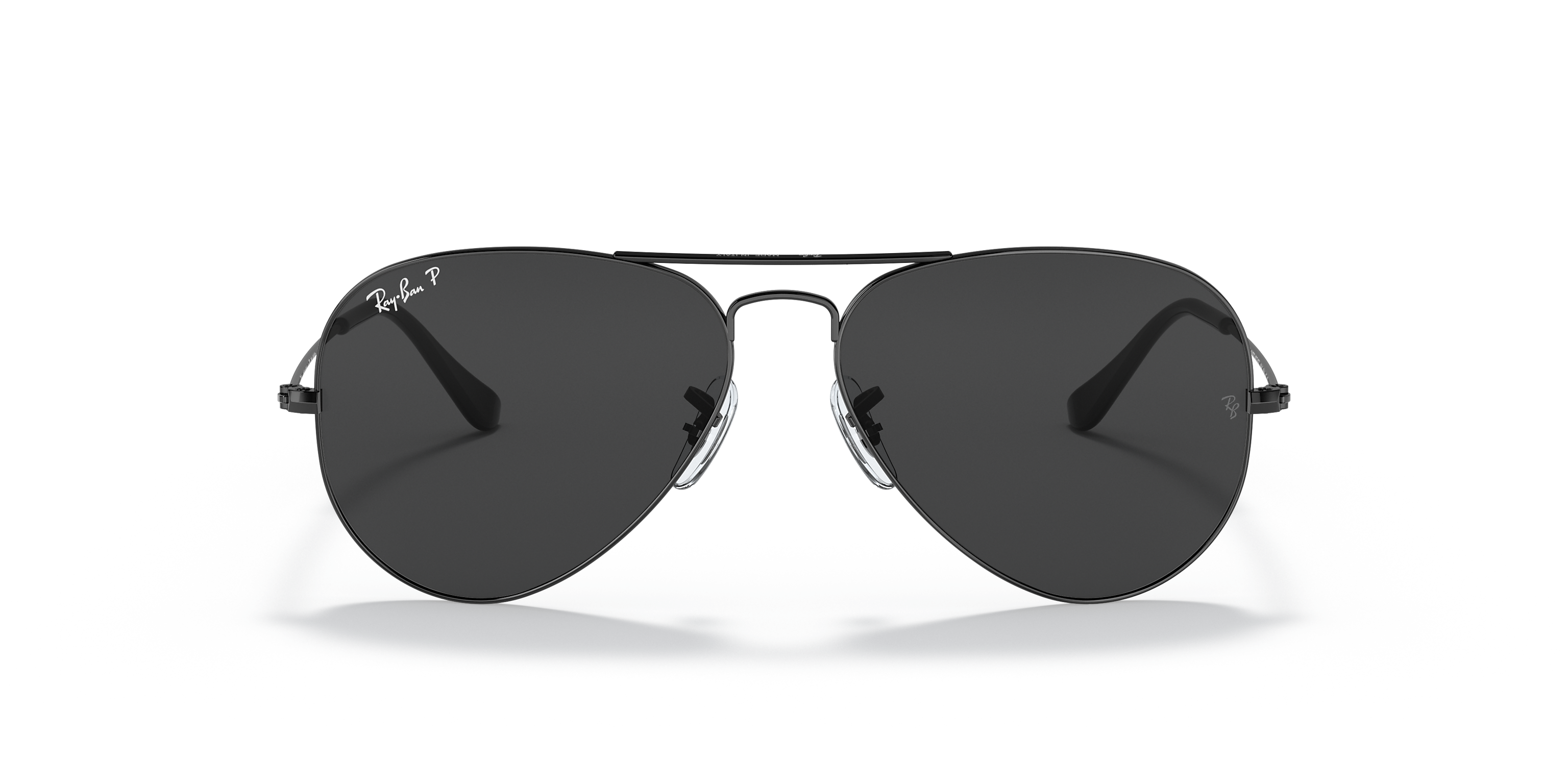 Ray-Ban Aviator Total Black Polarized 58 mm Sunglasses RB3025 002