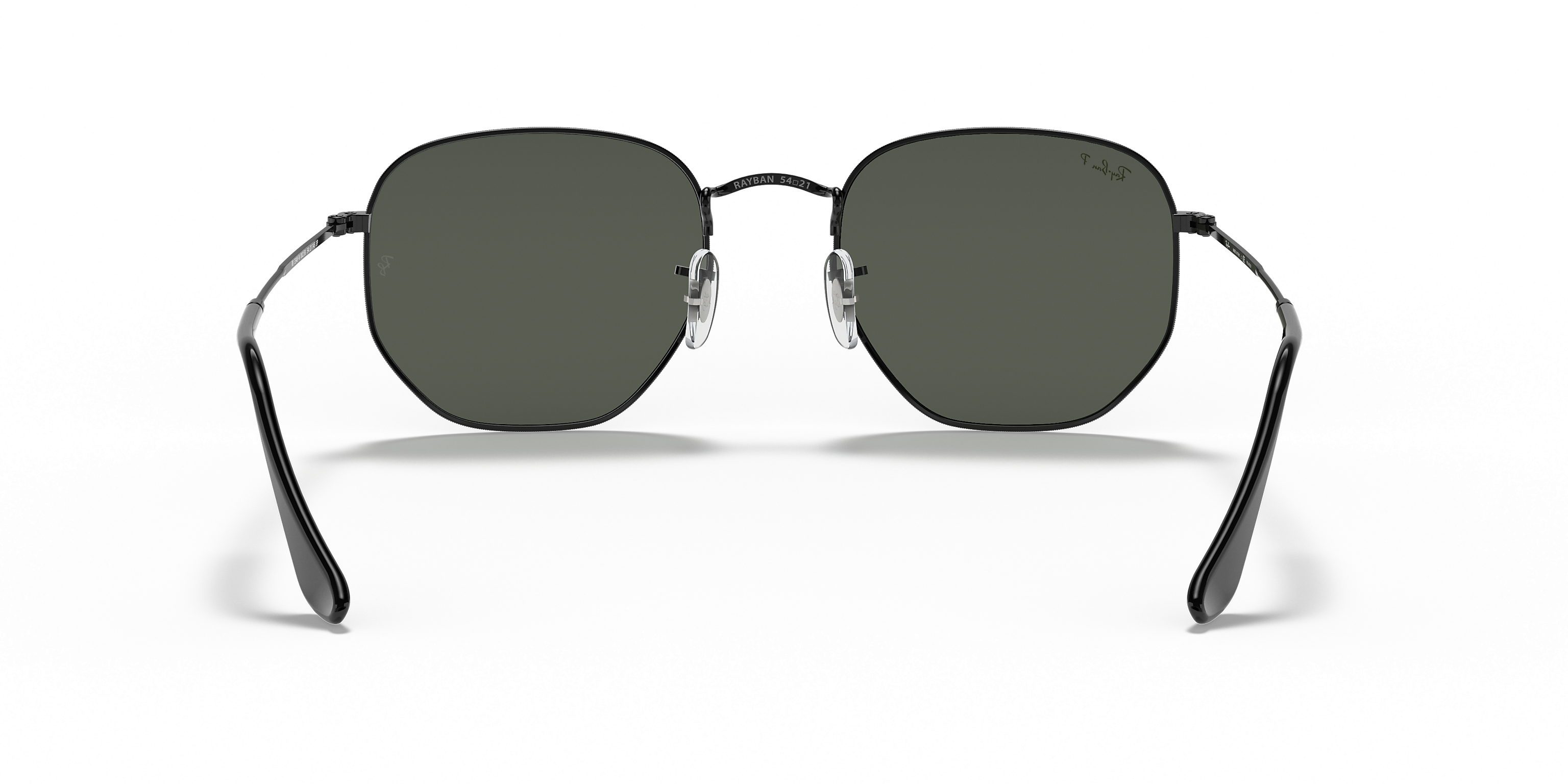 Ray-Ban RB3548-N 002/58 偏光レンズ グリーンレンズ Ray-Ban Hexagonal Black/G-15 Green Polarized 54 mm Sunglasses