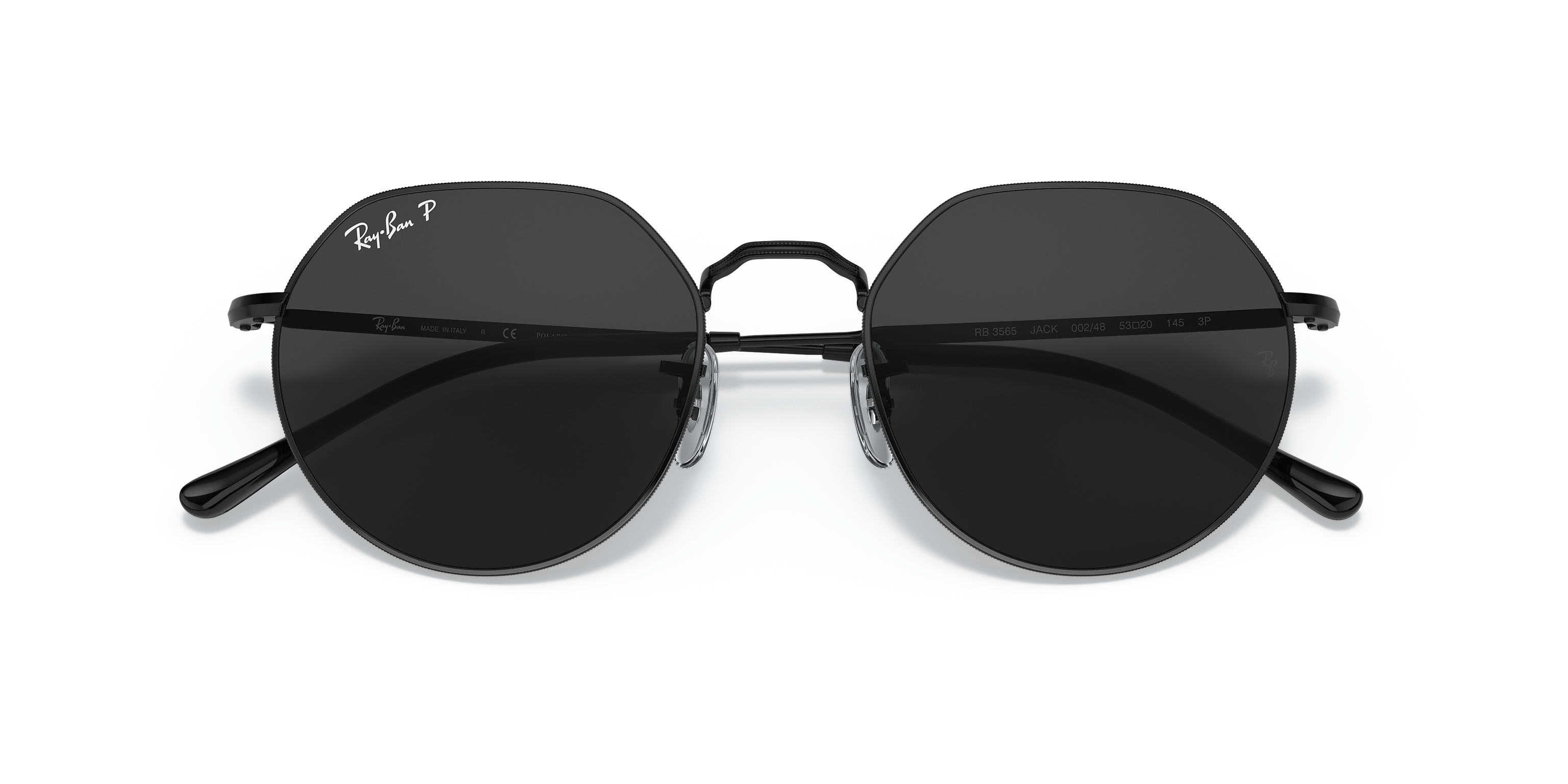 Ray-Ban Jack Polished Black/Black Polarized 53 mm Sunglasses