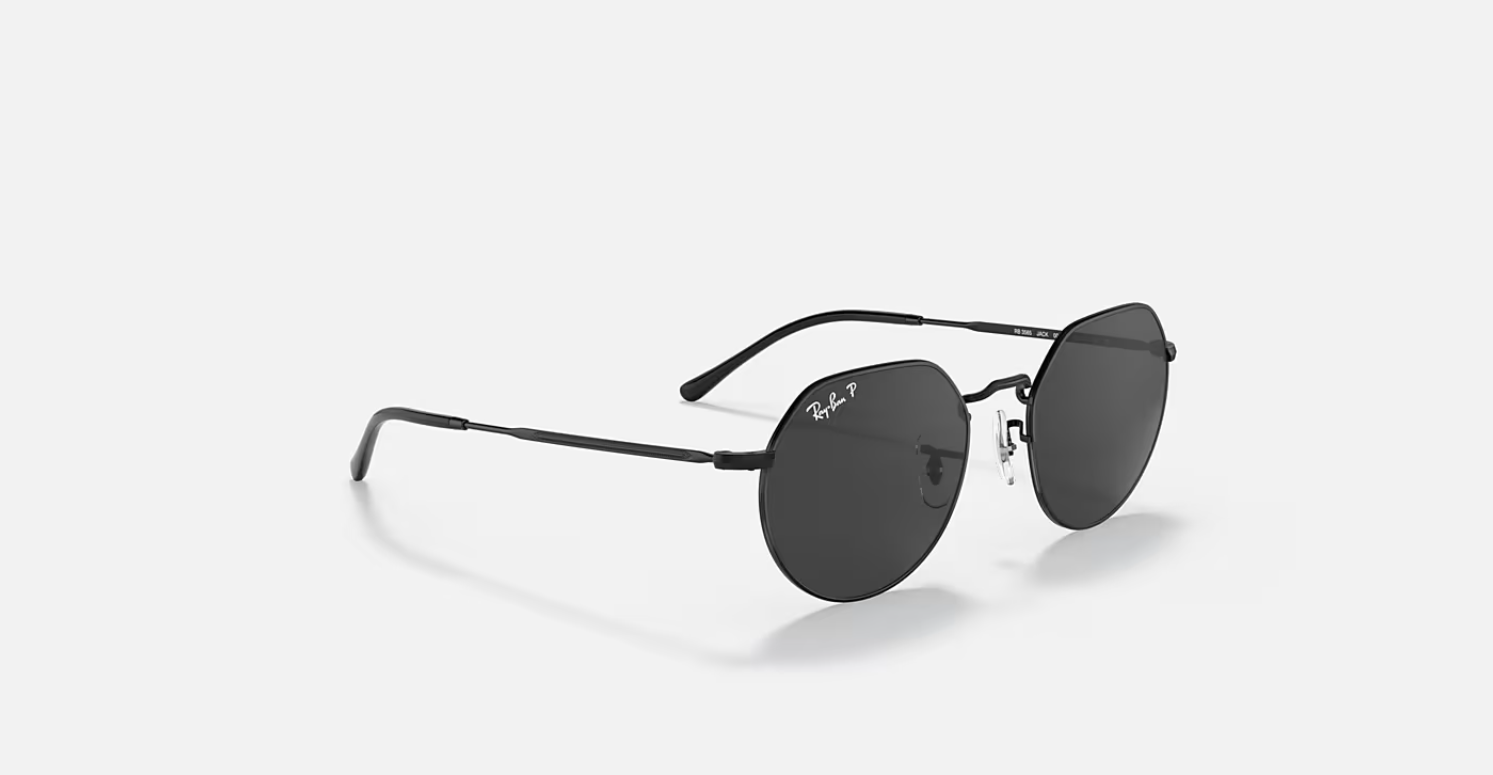 Ray-Ban Jack Polished Black/Black Polarized 53 mm Sunglasses