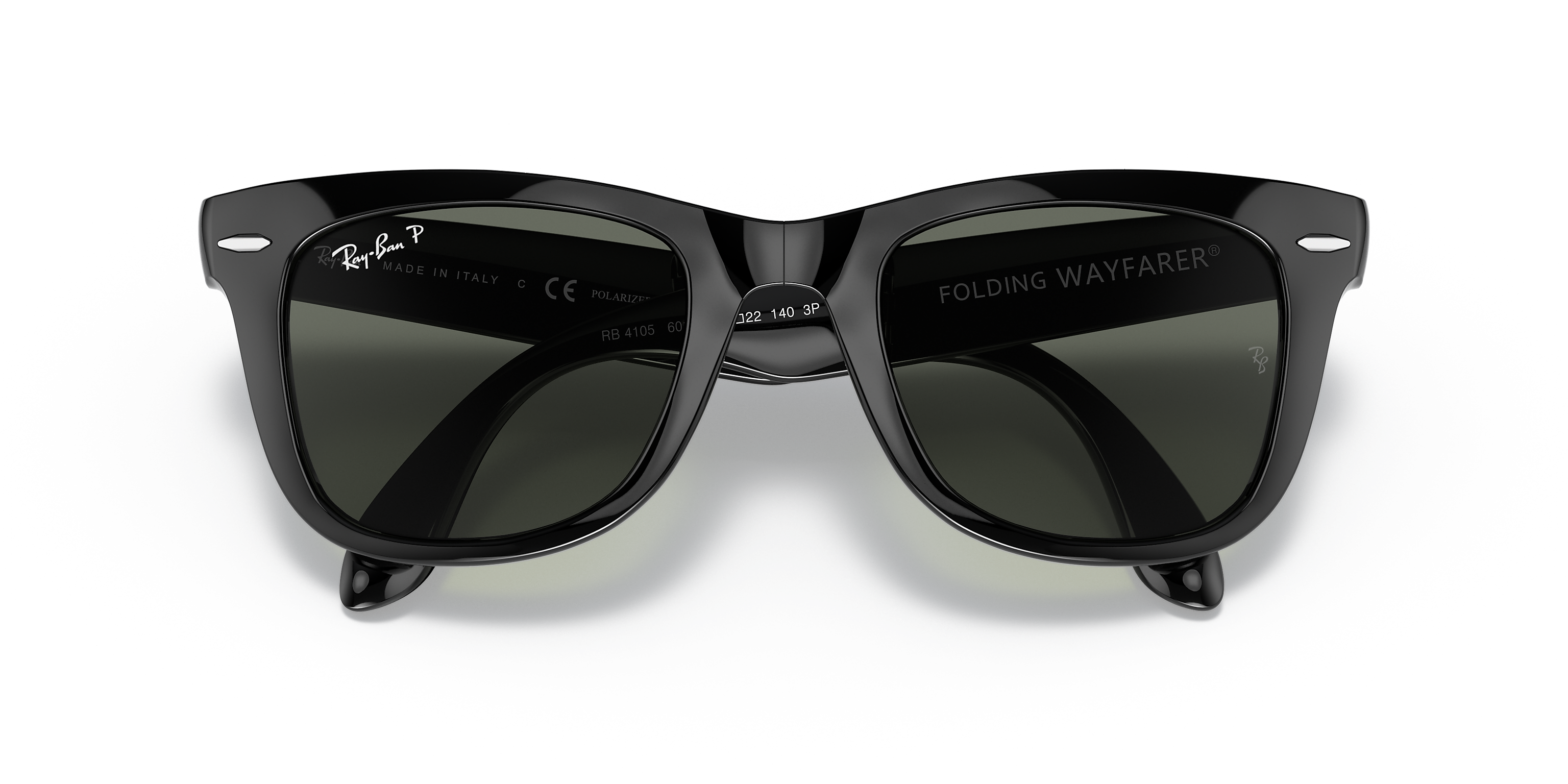 Ray-Ban Wayfarer Folding Classic Green Polarized Sunglasses RB4105