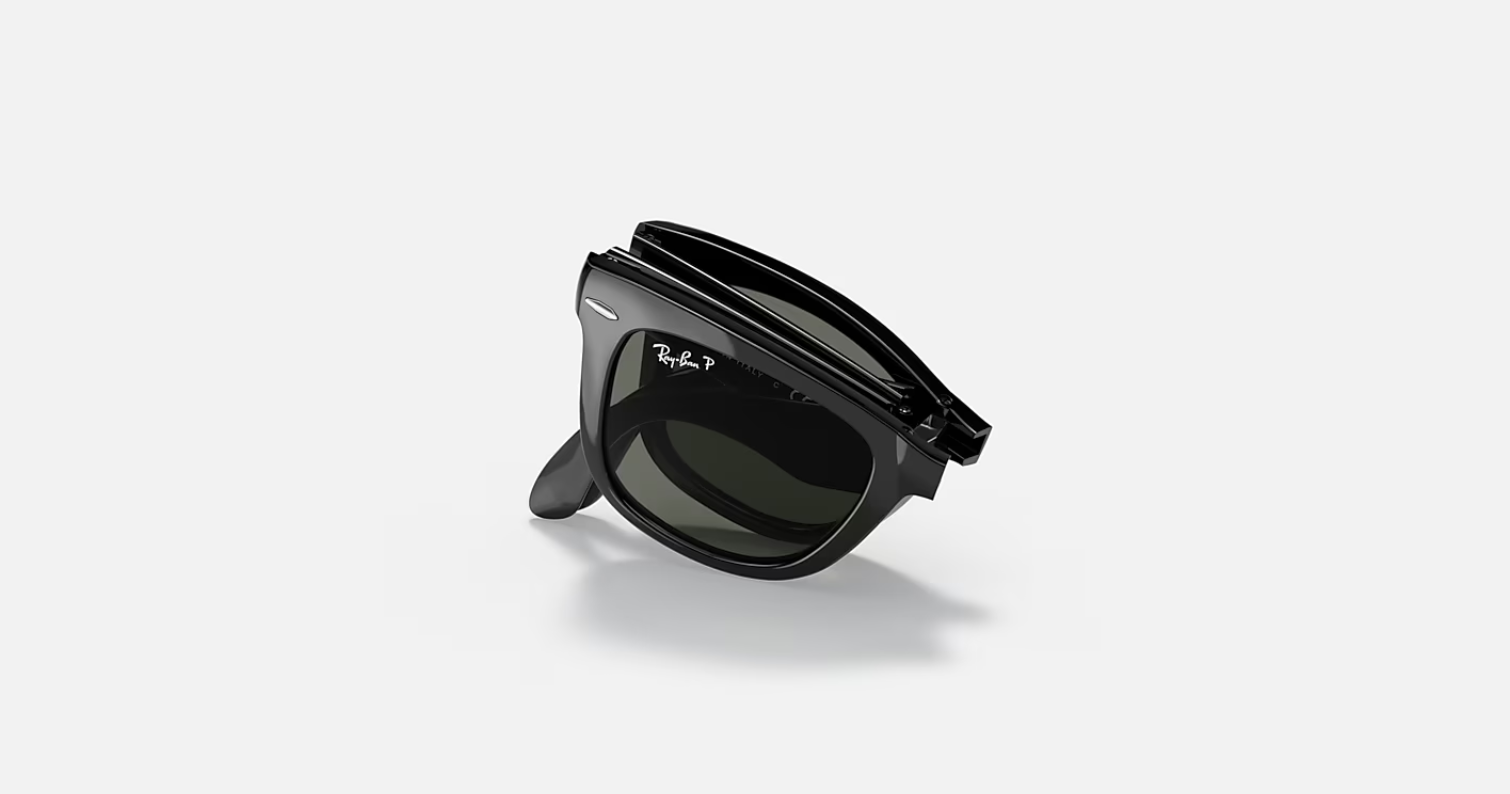 Ray-Ban Wayfarer Folding Classic Green Polarized Sunglasses RB4105