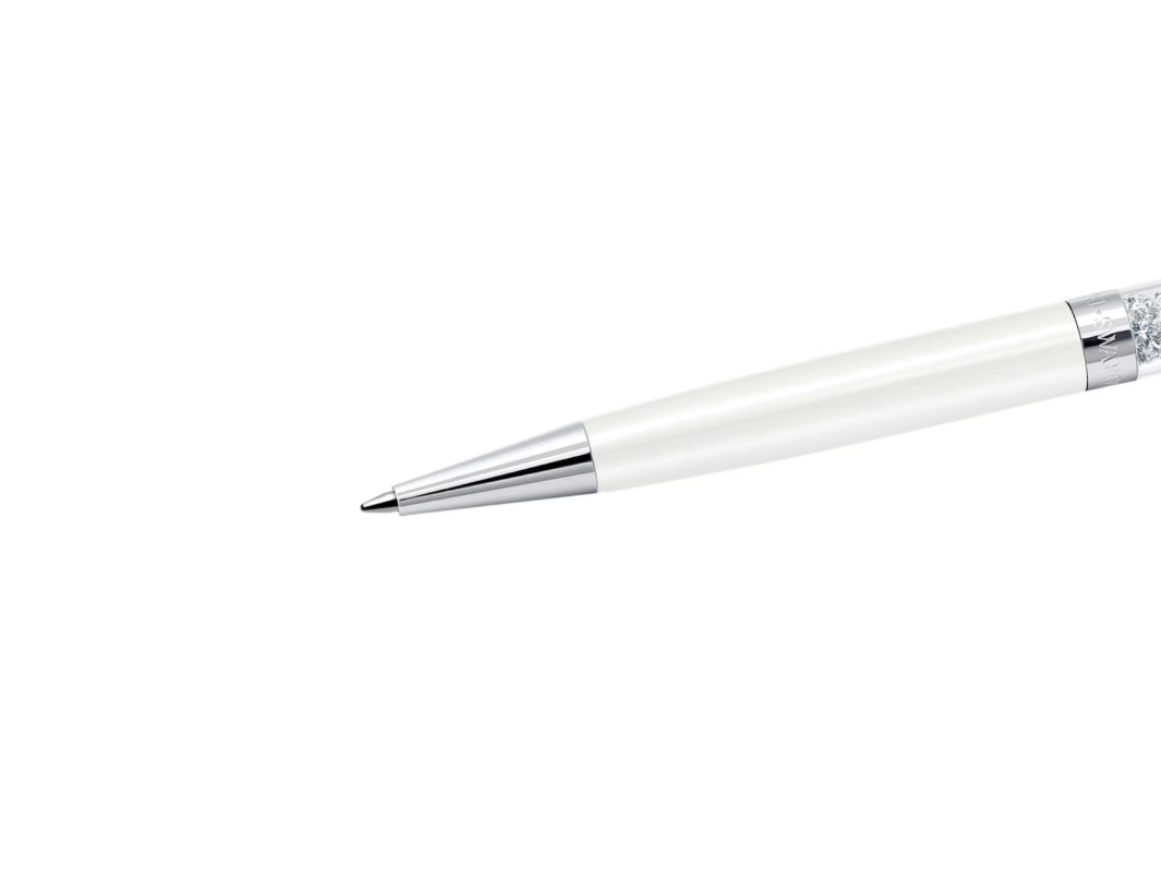 Swarovski Crystalline Ballpoint Pen White Lacquered Chrome