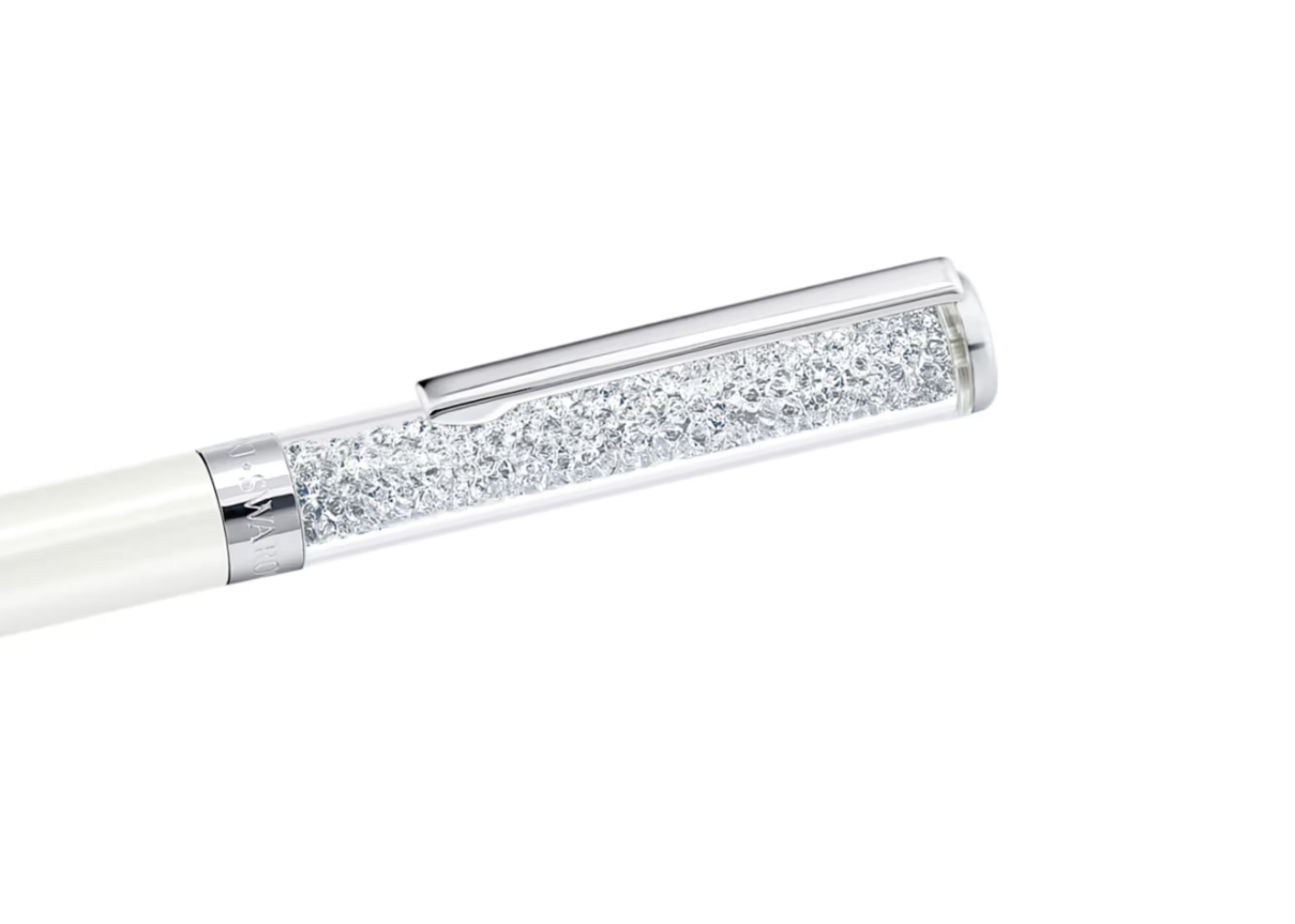 お買い得商店街 Swarovski Chrome Lacquered White Pen Ballpoint Crystalline 弁当箱・水筒