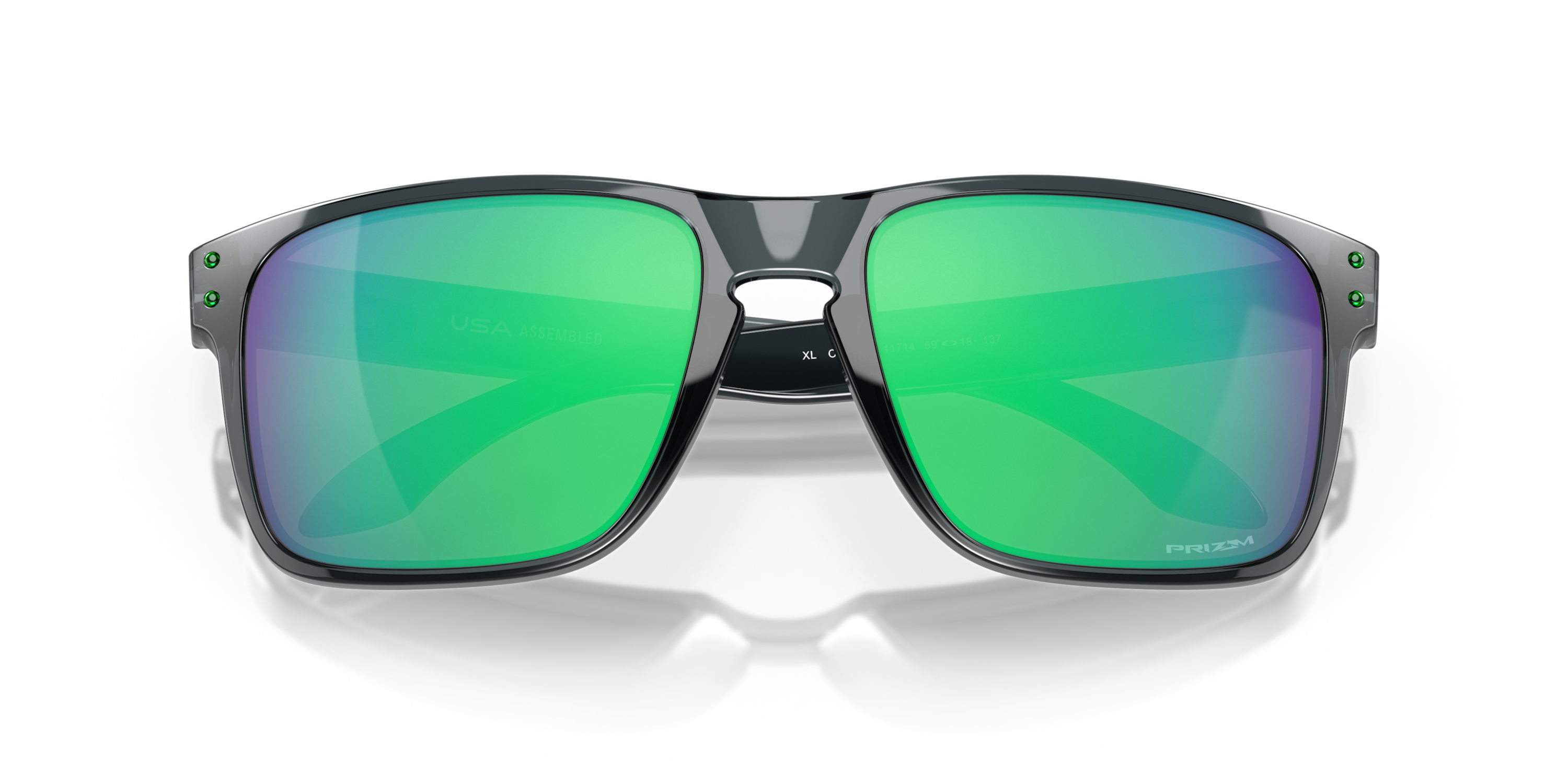 OAKLEY PRIZM ゴーグル グリーン Oakley Holbrook XL Crystal Black/Prizm Jade Men's 59 mm Sunglasses