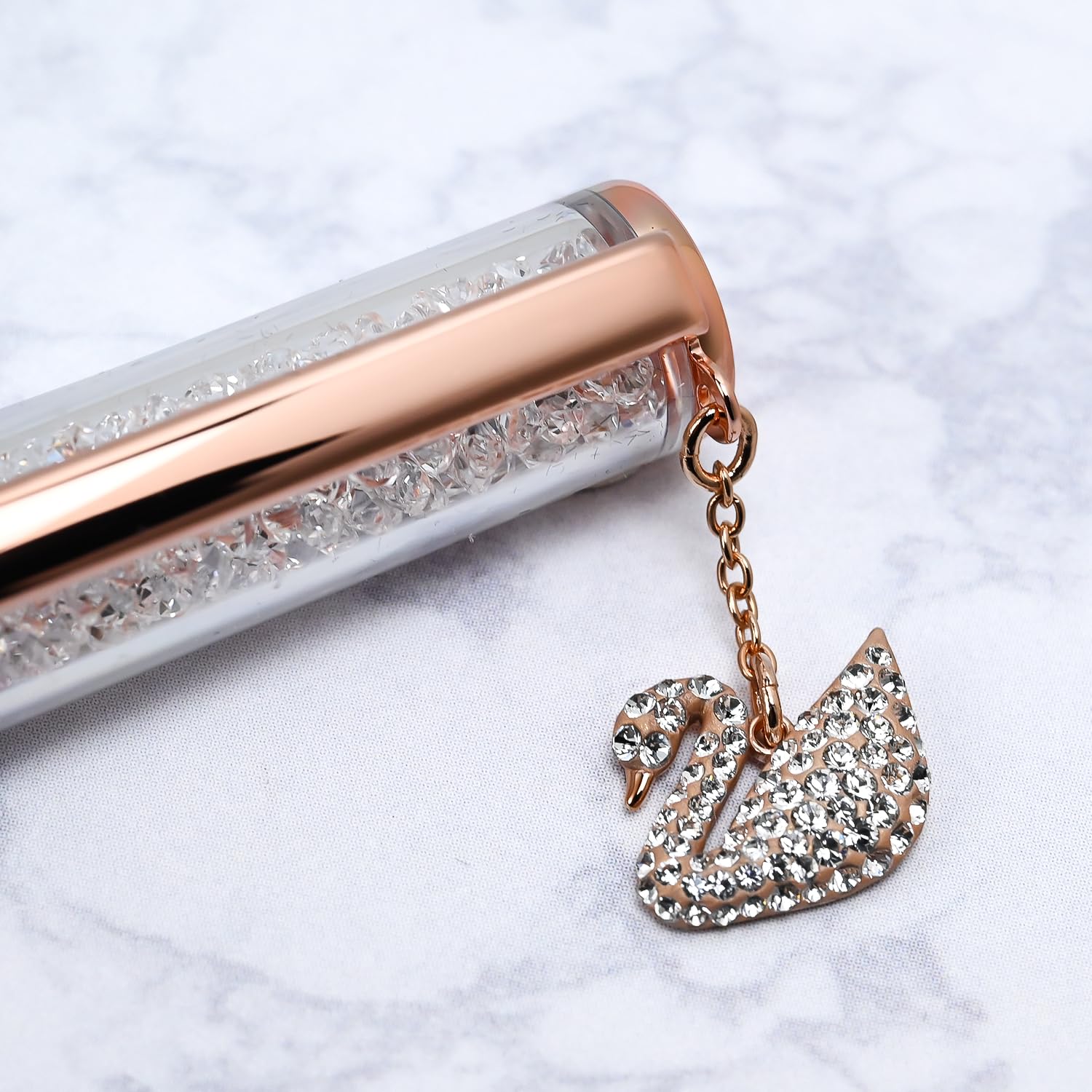 Swarovski Crystalline Ballpoint Pen, Swan, Rose Gold Tone Plated