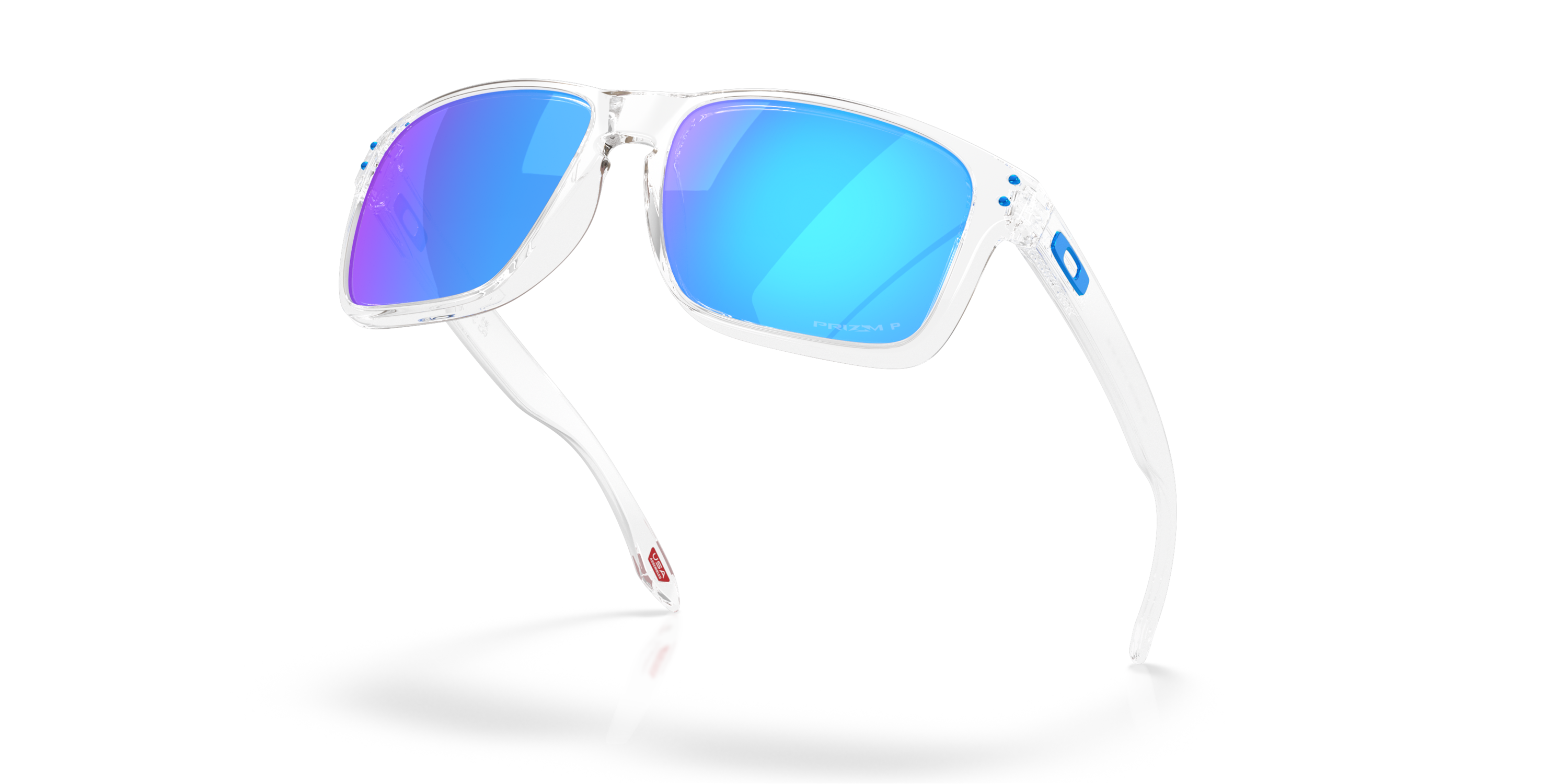 Oakley Holbrook XXL Polished Clear/Prizm Sapphire Polarized Men's