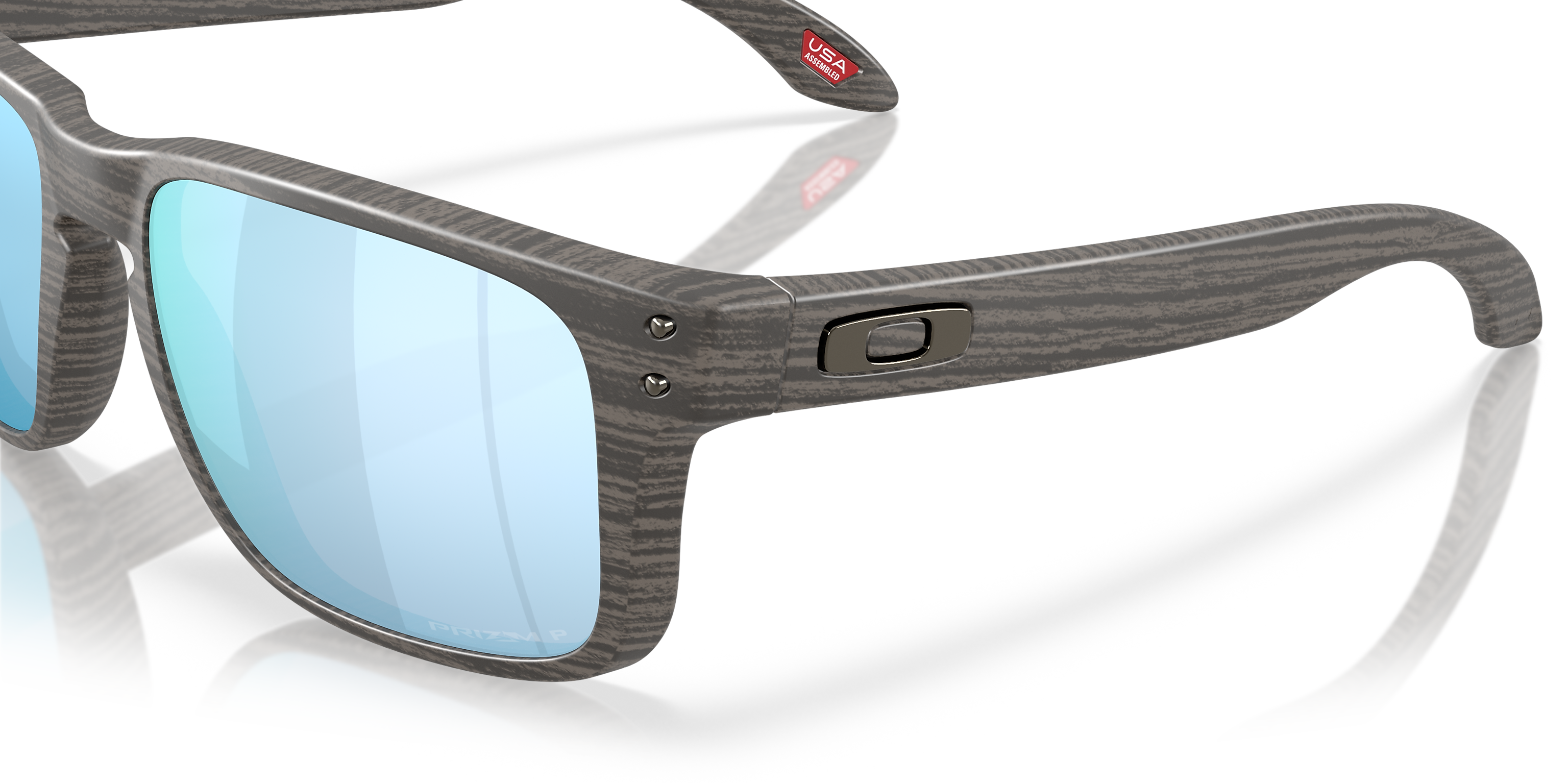 Oakley Holbrook S Woodgrain/Prizm Deep Water Polarized Sunglasses
