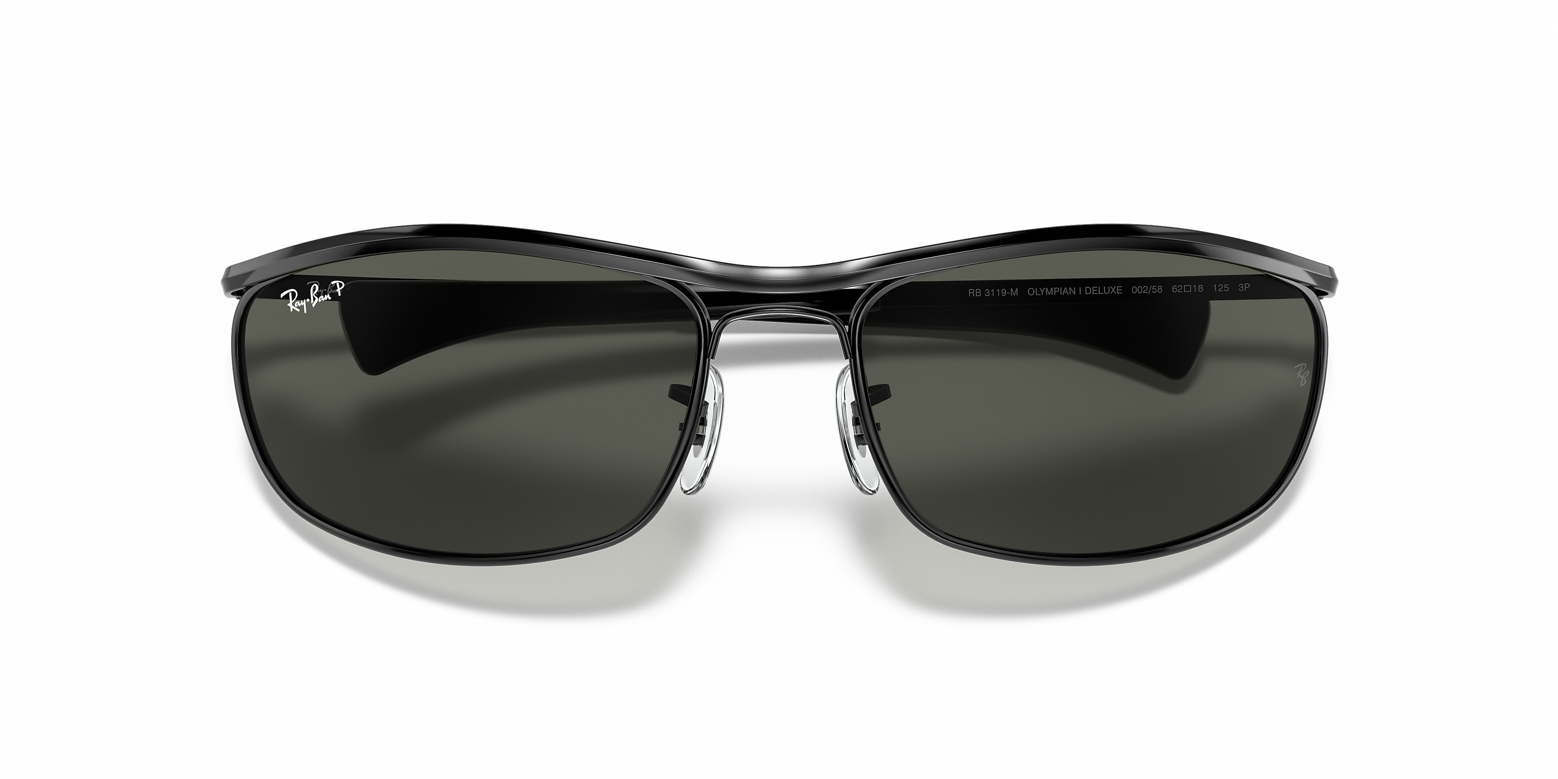 Ray-Ban Olympian I Deluxe Polished Black/G-15 Green Polarized 62