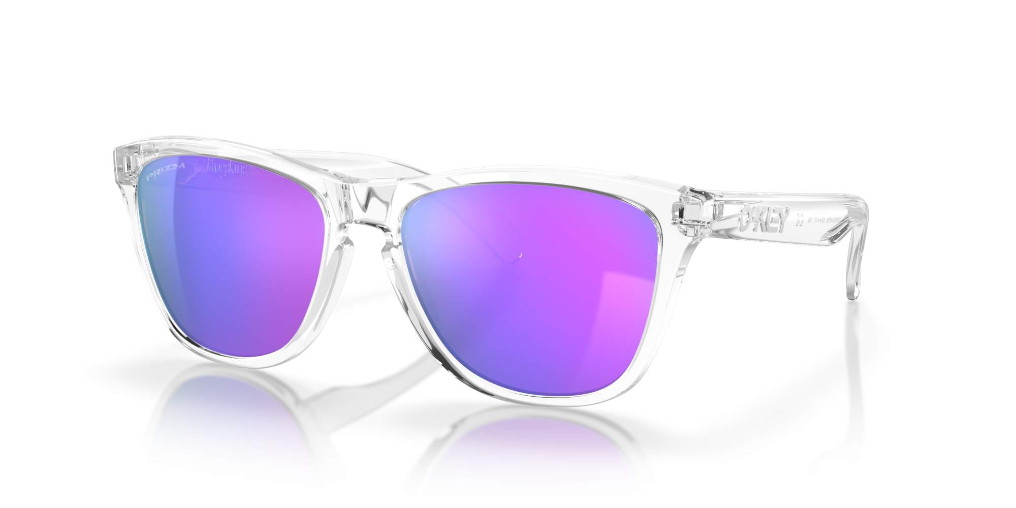 OAKLEY Frogskins 90s クリアフレーム パープル サングラス Oakley - Frogskins Range (Matte Clear) – Good See Co.