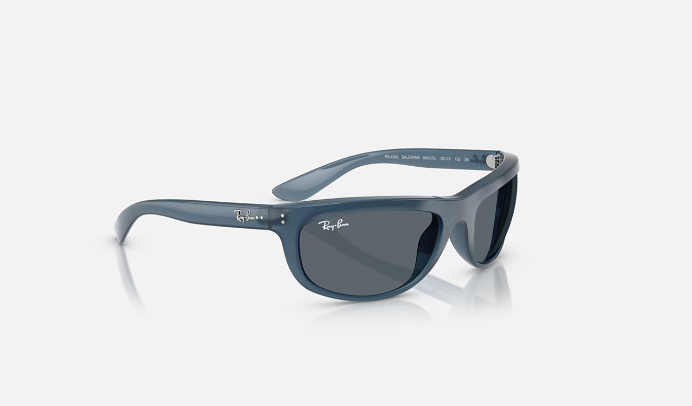 Ray-Ban Balorama Matte Opal Blue/Blue 62 mm Sunglasses RB4089