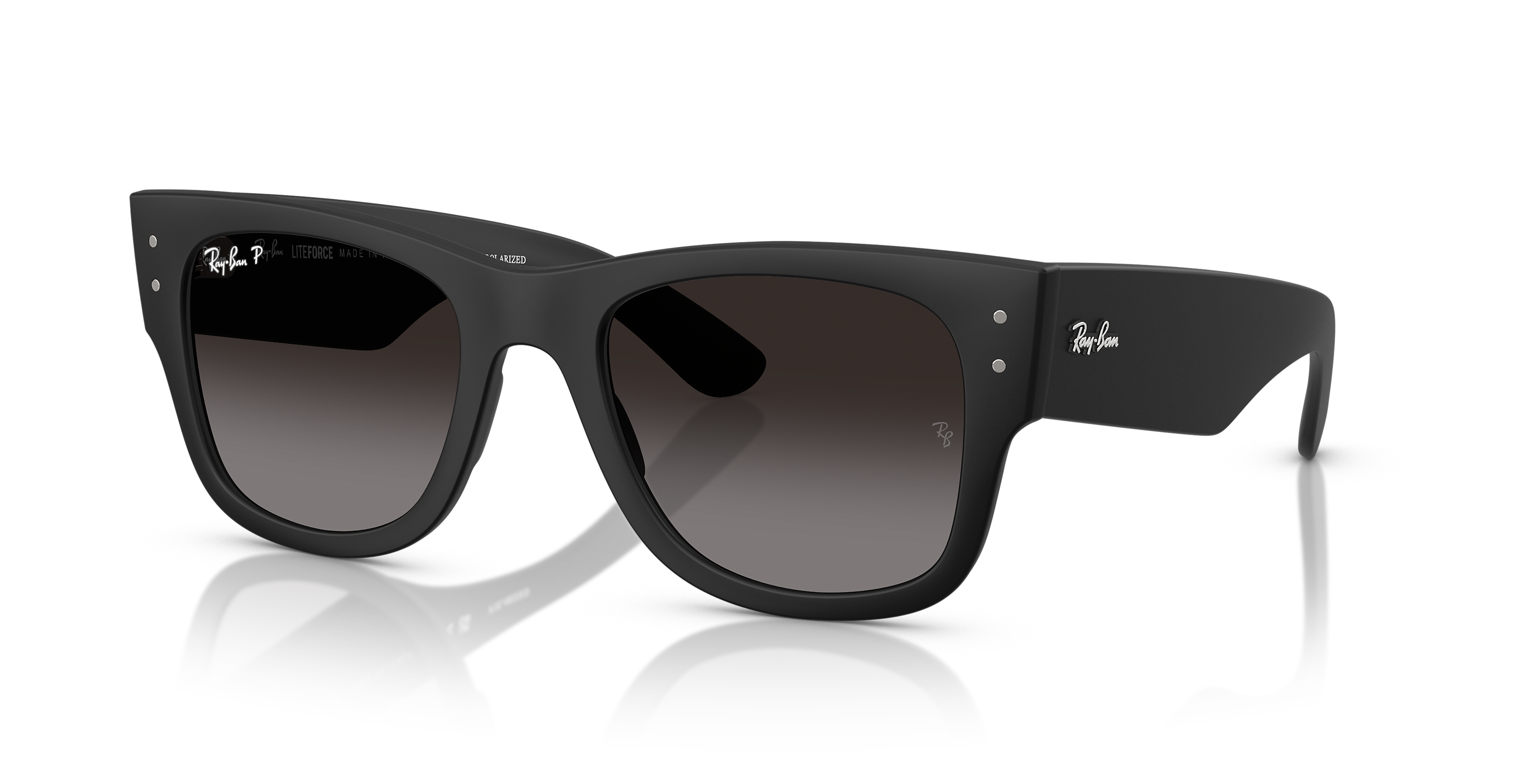 Ray-Ban Mega Wayfarer Liteforce Sand Black/Grey Gradient Polar 50